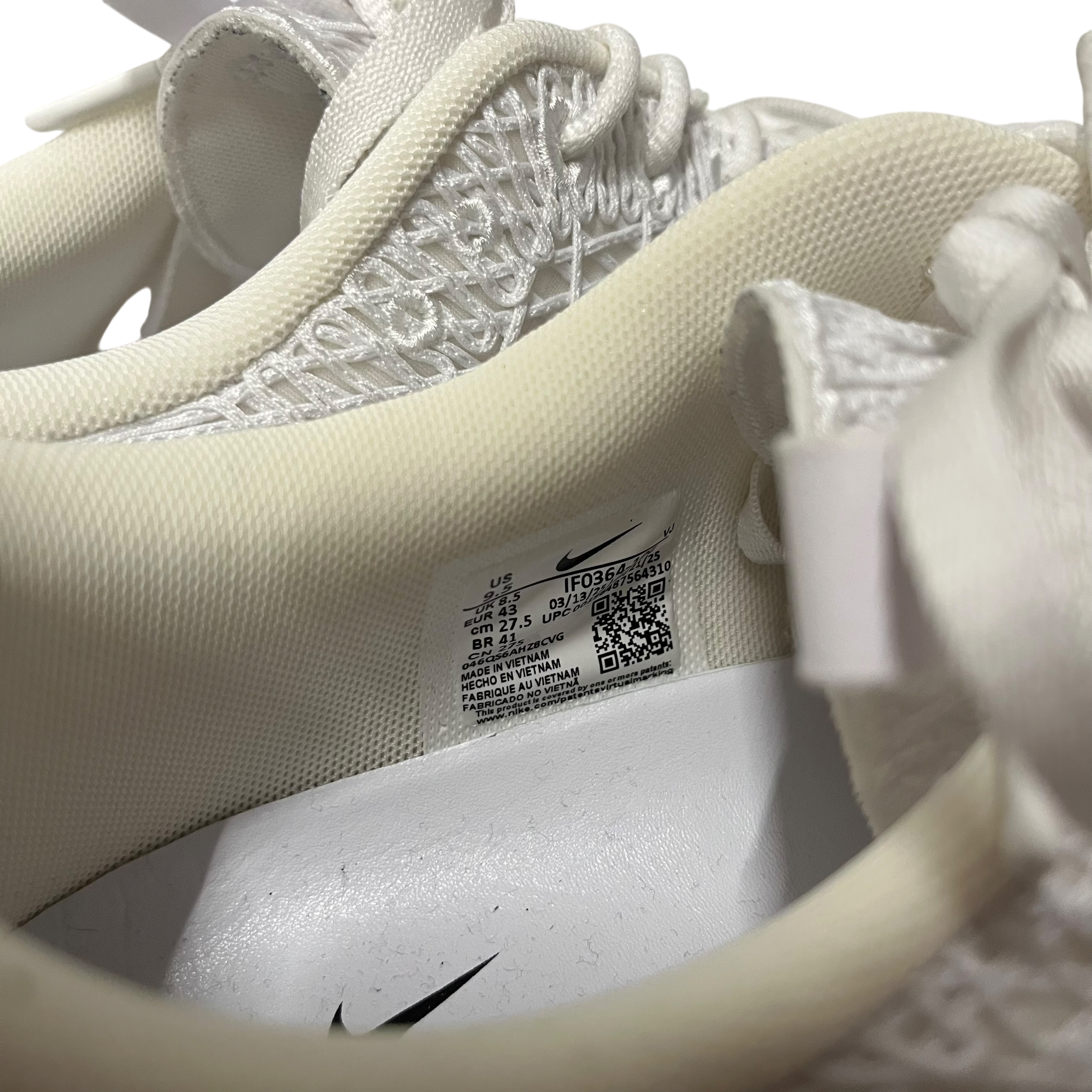 NIKE/COMME des GARCONS HOMME/Low-Sneakers/US 9.5/WHT/rejuven view 7