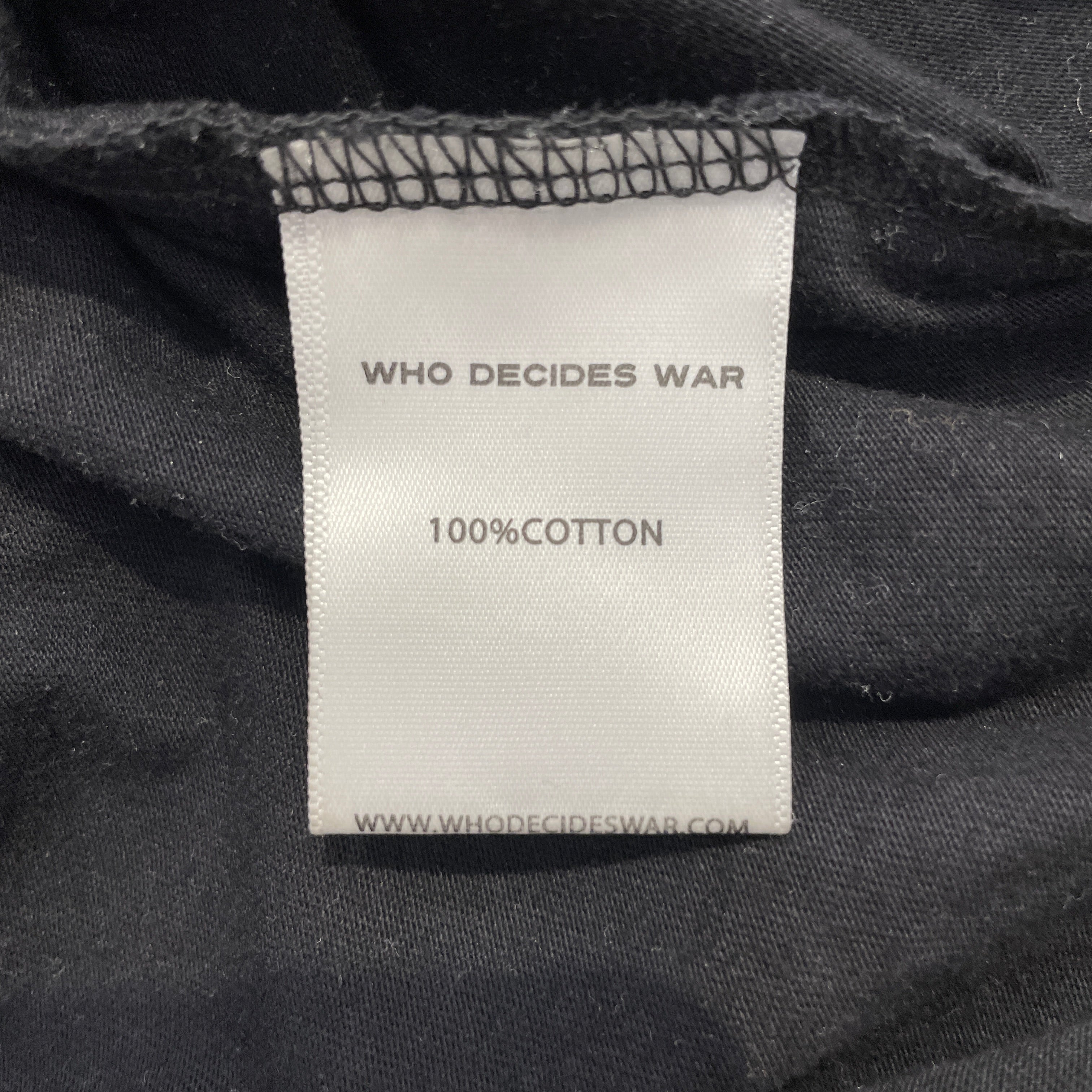 WHO DECIDES WAR/T-Shirt/XL/Cotton/BLK/Graphic/WHO DECIDES WAR GRAPHIC TEE view 4