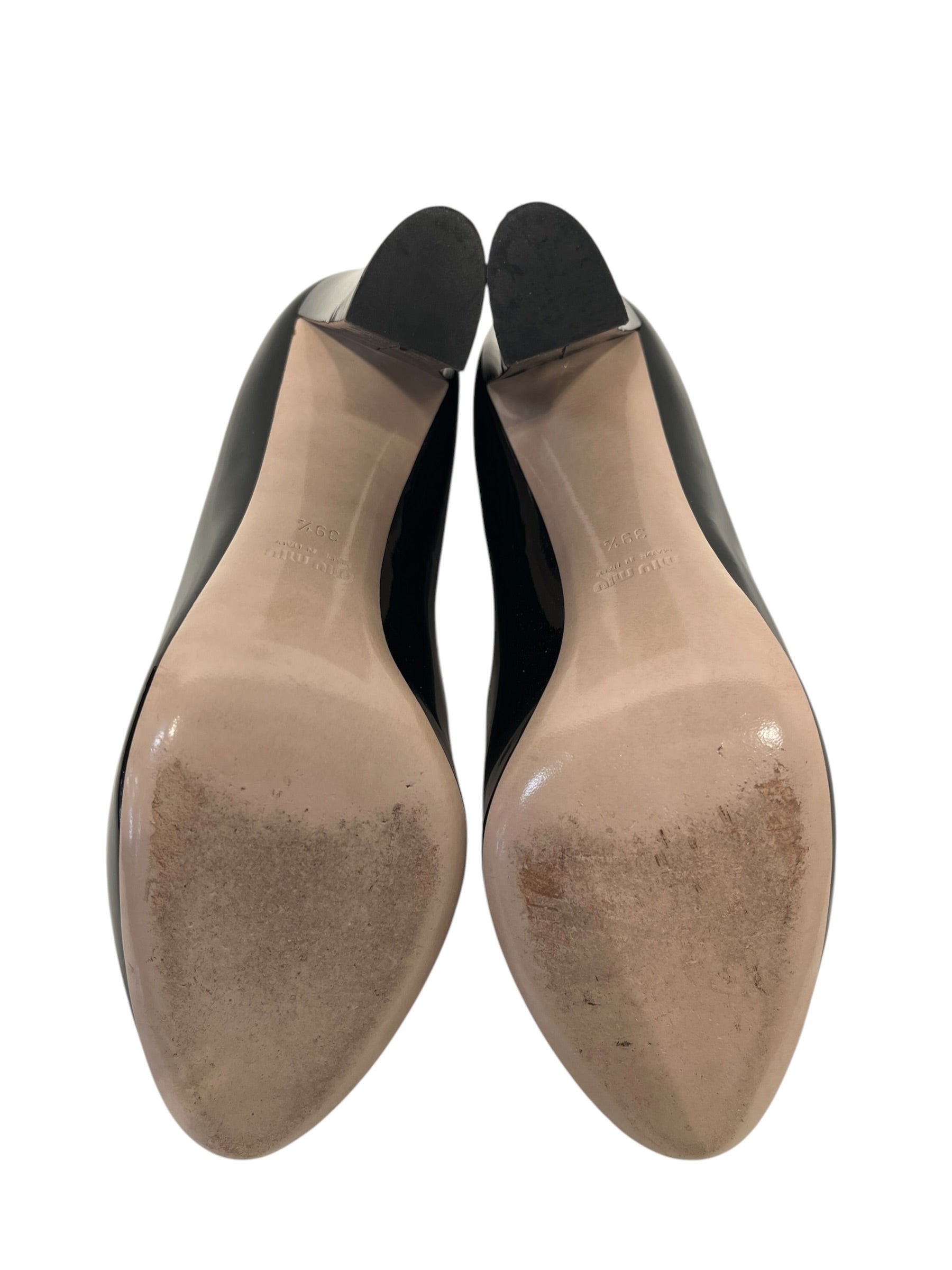 MIU MIU/Heels/EU 39.5/Leather/BLK/Patent Leather Pump view 4