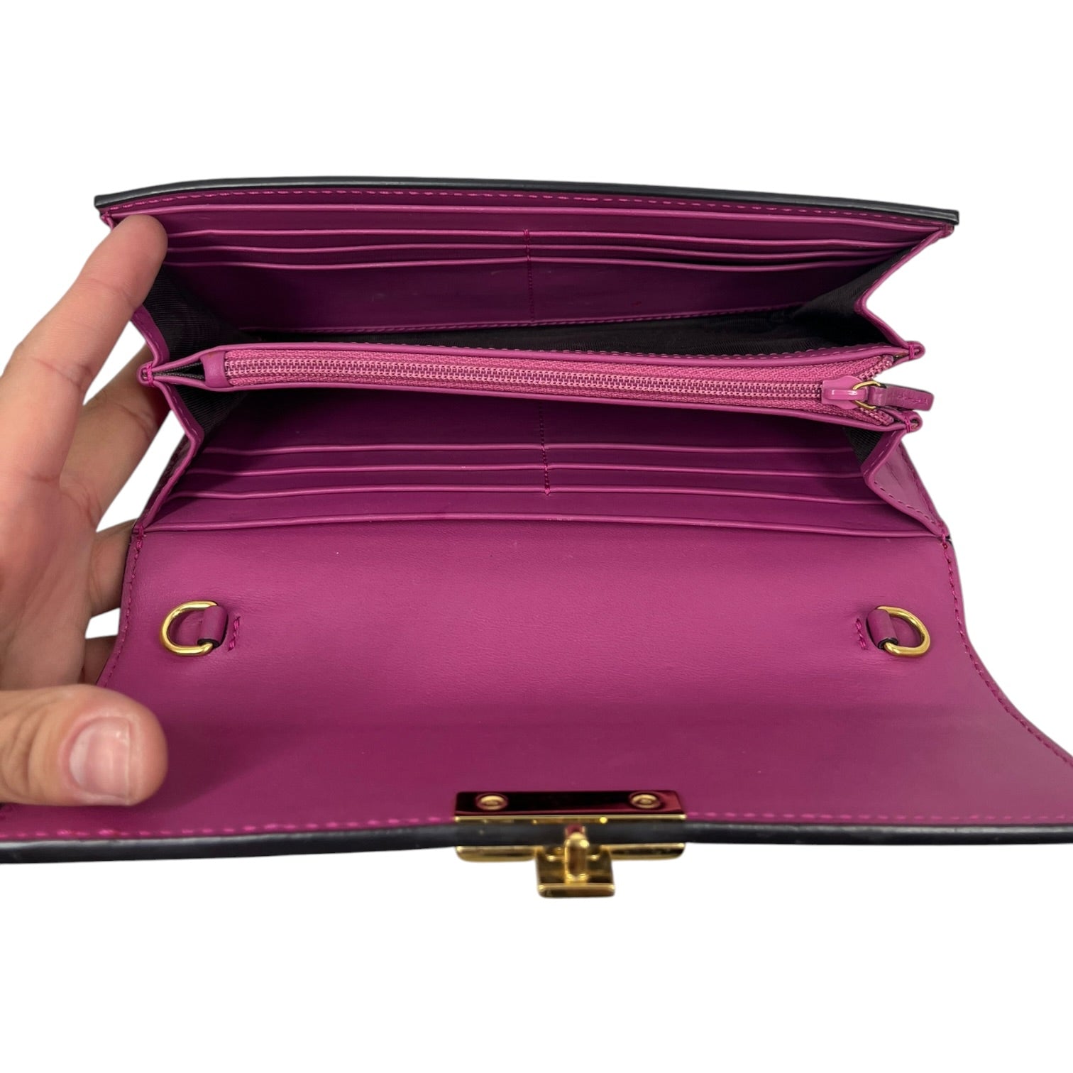 GUCCI/Long Wallet/Monogram/Leather/RED/L's/Supreme GG view 3