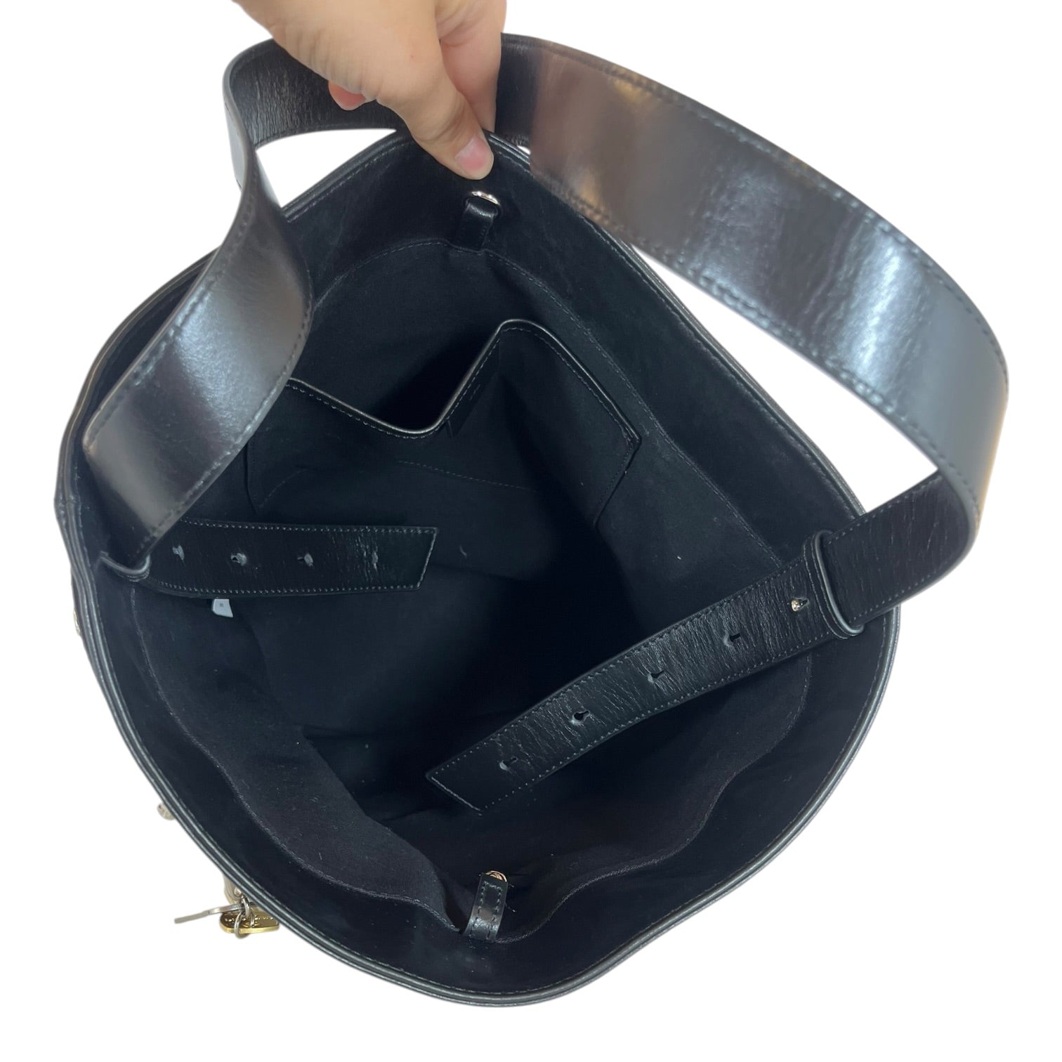 LOUIS VUITTON/Bag/Leather/BLK/Epi Sac D'puale view 5