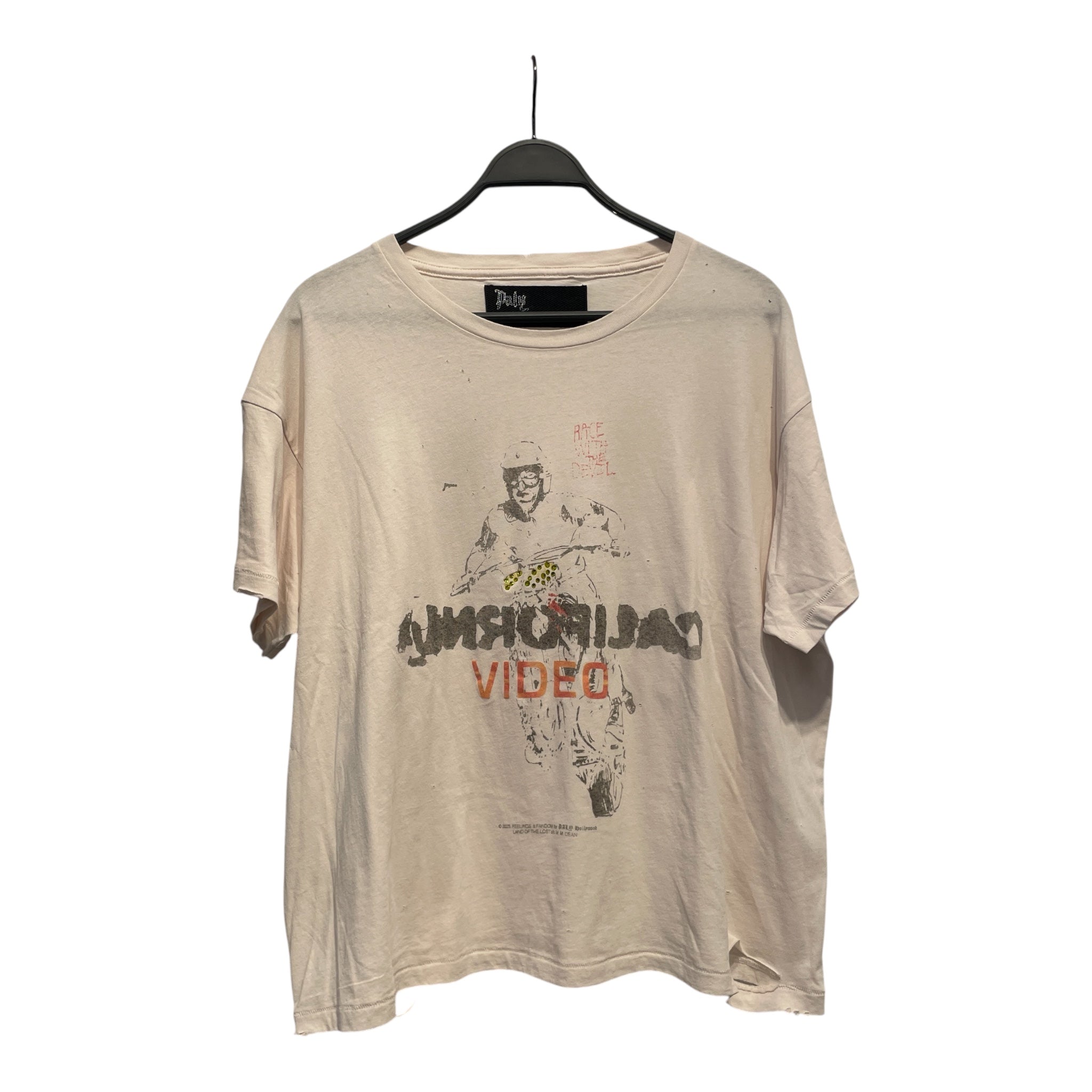 Paly(PALY HOLLYWOOD)/T-Shirt/M/Cotton/CRM/Graphic/CALIFORNIA view 1
