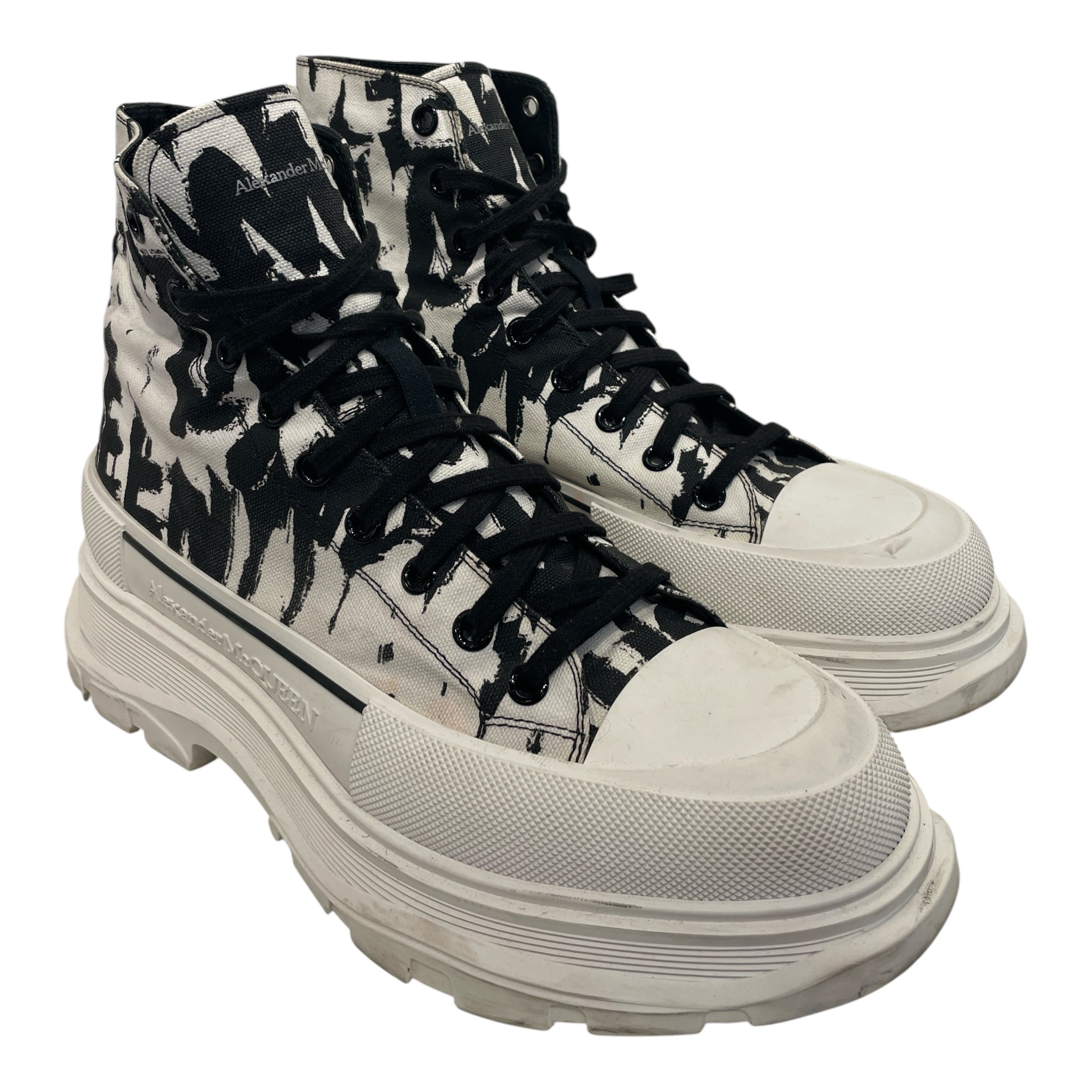 Alexander McQueen/Hi-Sneakers/EU 45/All Over Print/Acrylic/BLK/ view 1