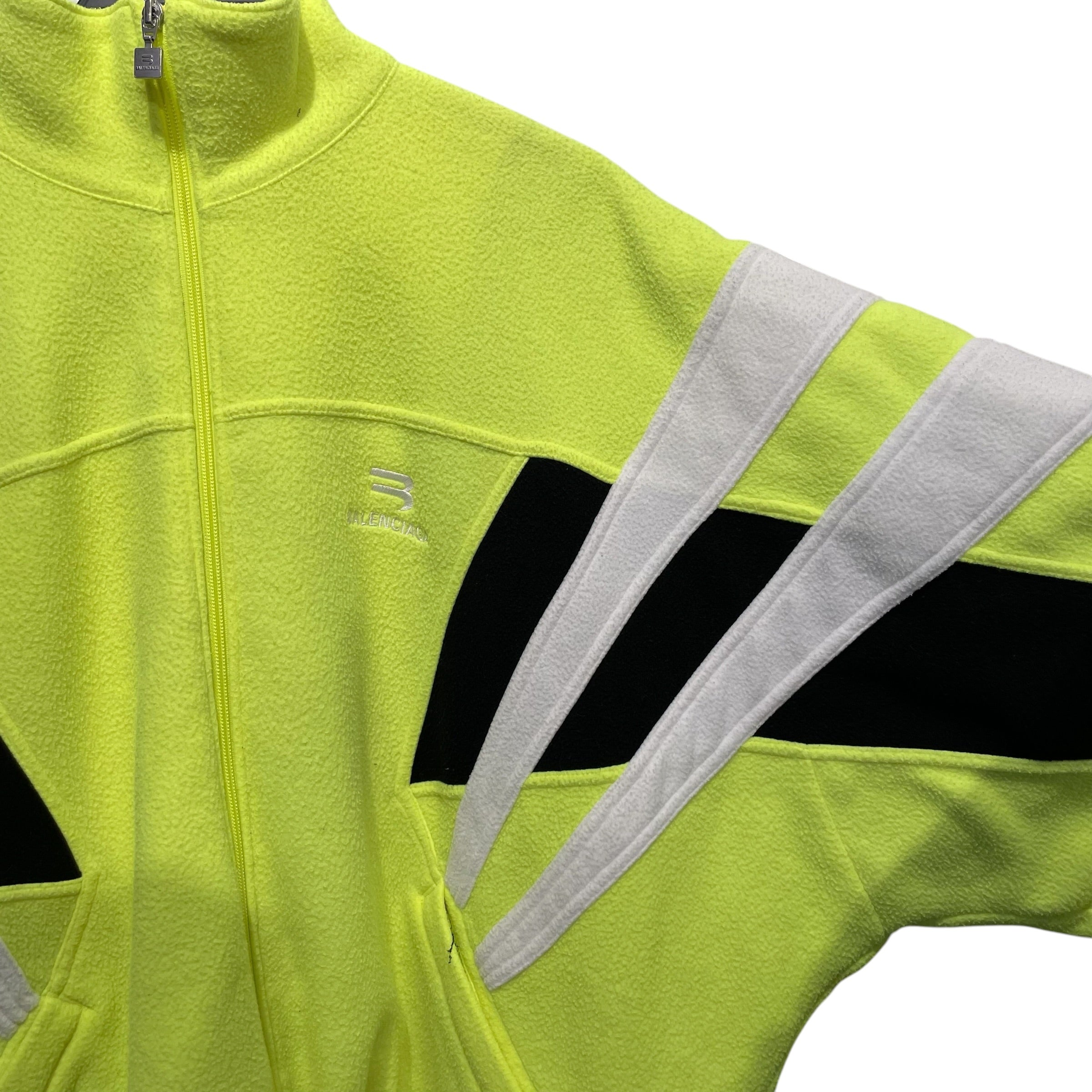 BALENCIAGA/Fleece Jkt/S/Polyester/YEL/2021 SPORTY B BLK/WHITE view 2