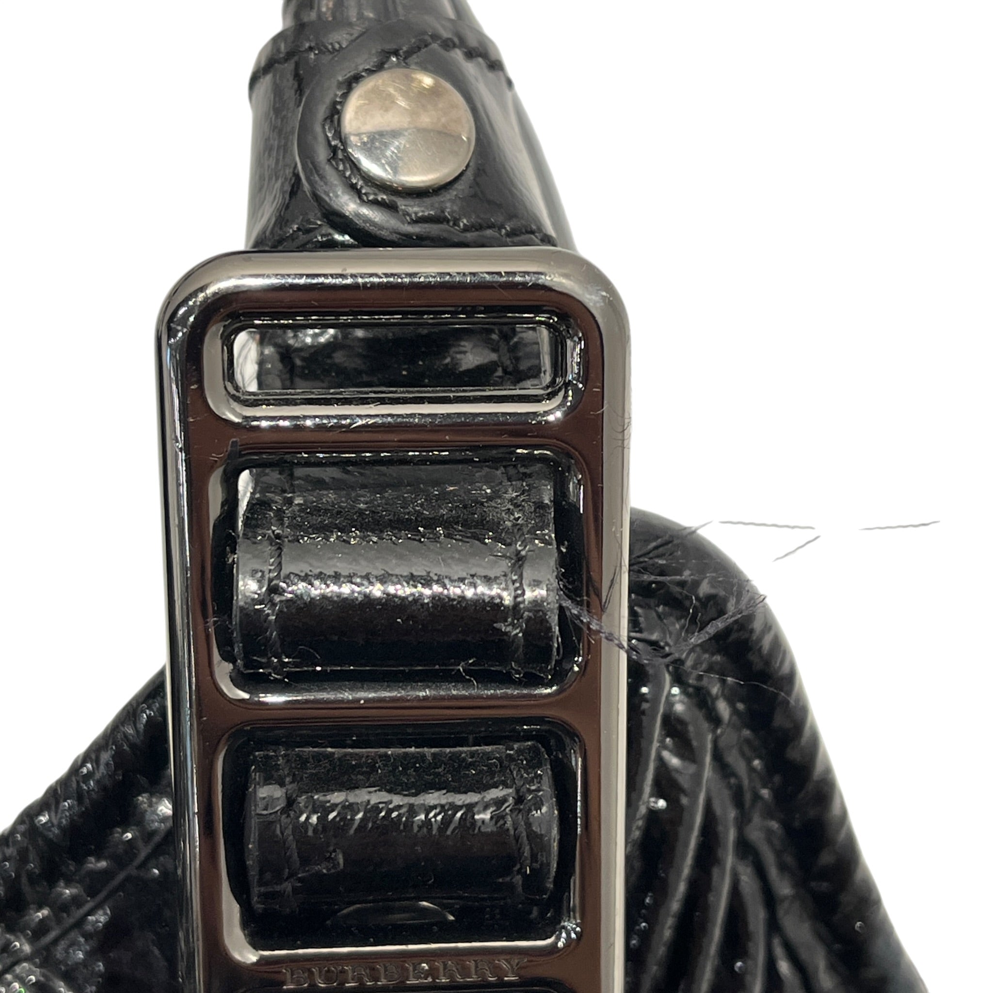 BURBERRY LONDON/Tote Bag/Leather/BLK/PATENT LEATHER TOTE view 22