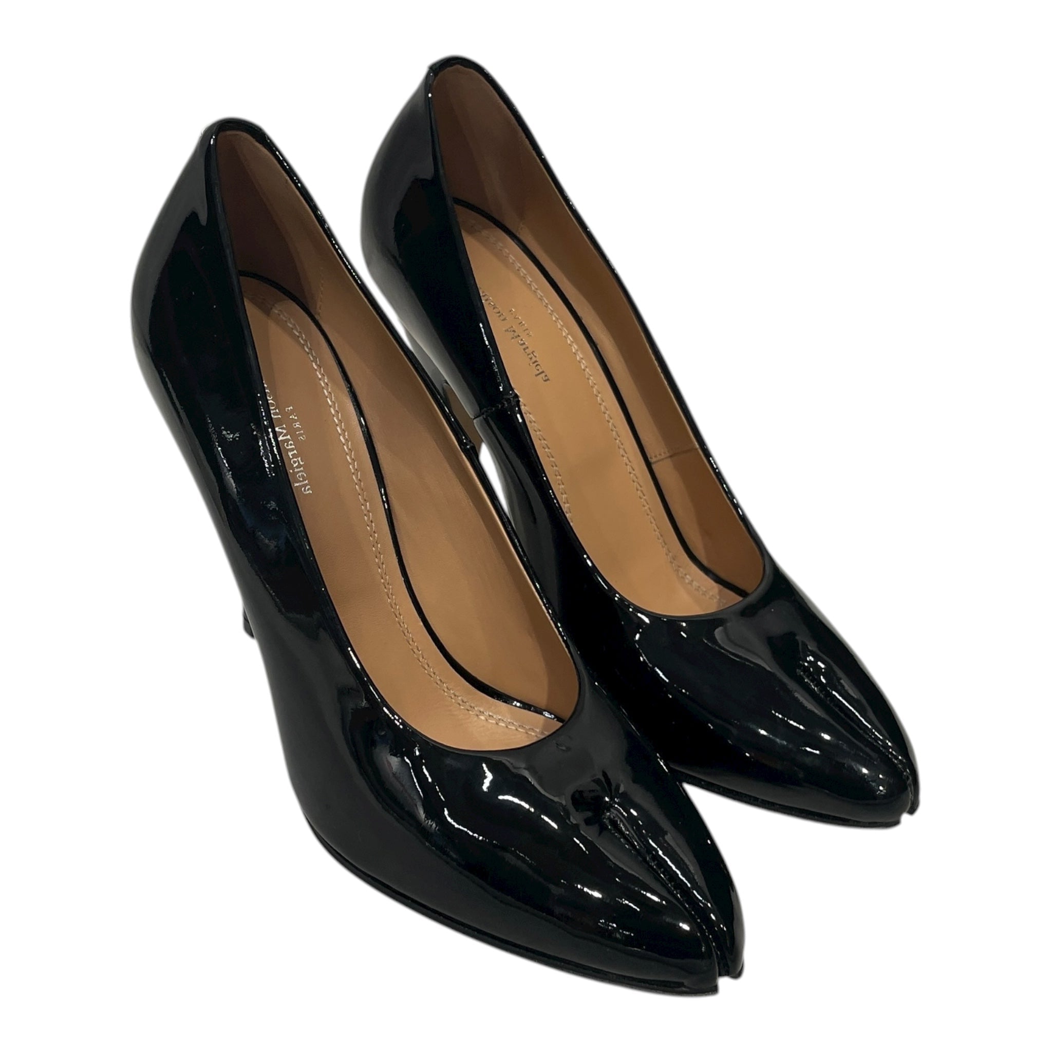 Maison Margiela/Heels/EU 38/Leather/BLK/TABI PATENT HEEL view 1