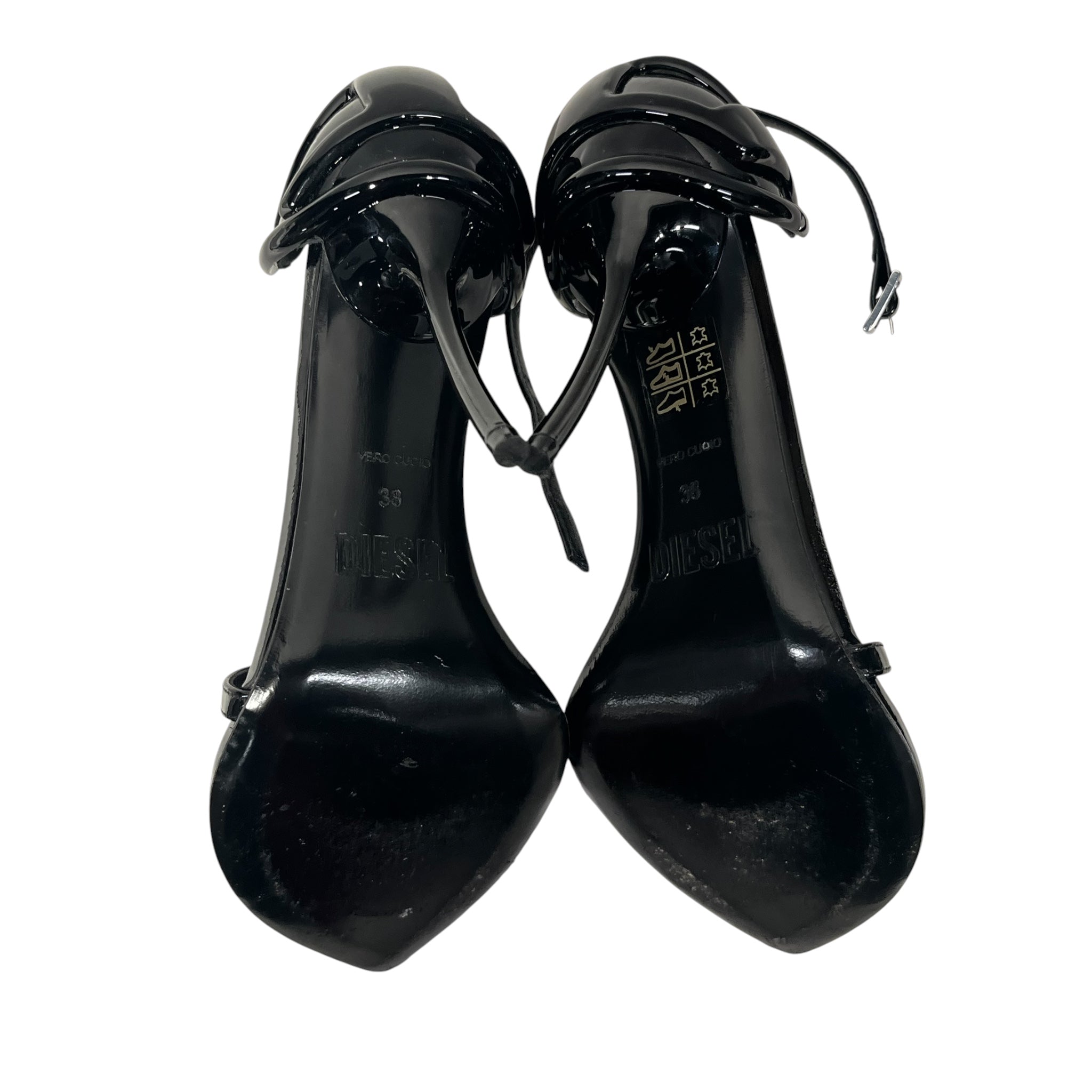 DIESEL/Heels/EU 38/Leather/BLK/Ankle Strap/D-Ten view 4