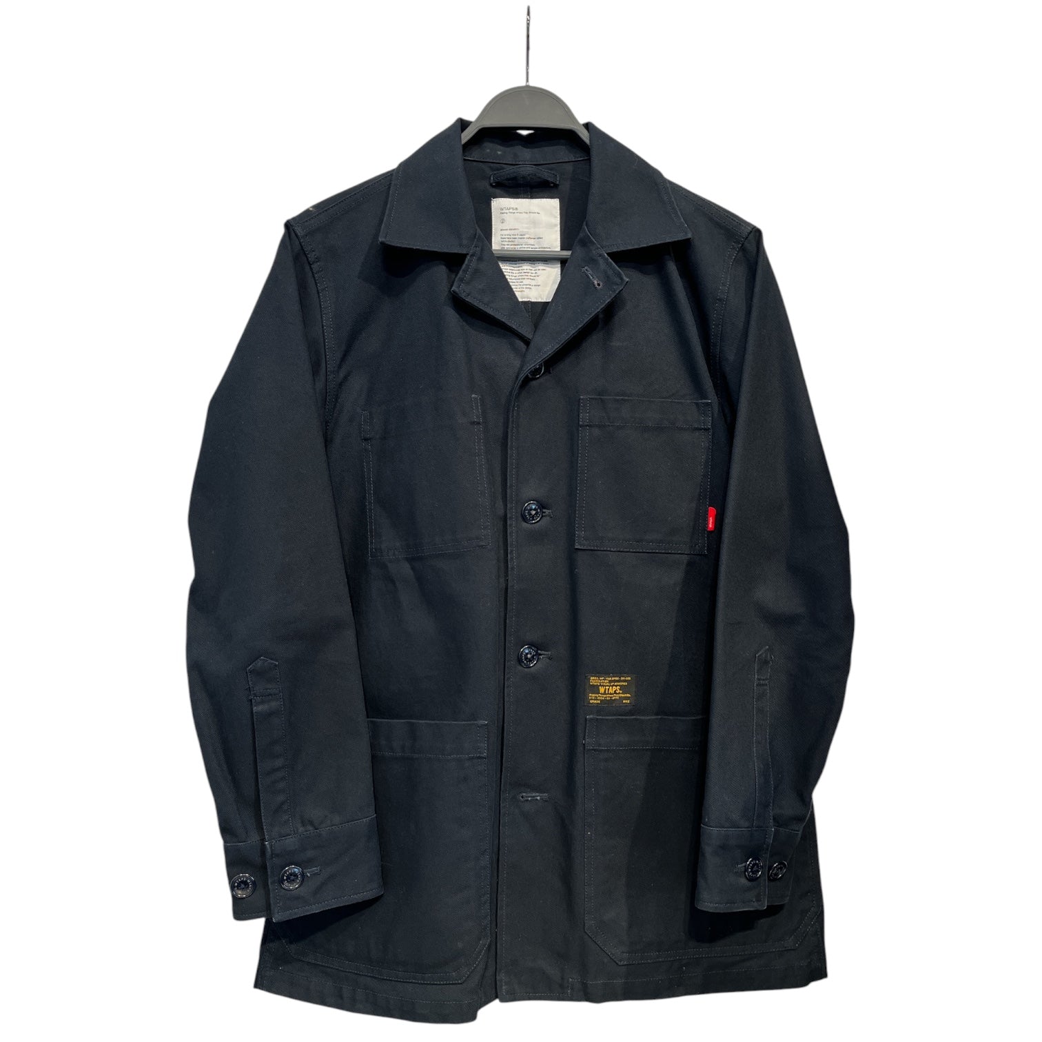 WTAPS/Jacket/M/BLK/BUTTON UP TRENCH COAT view 1