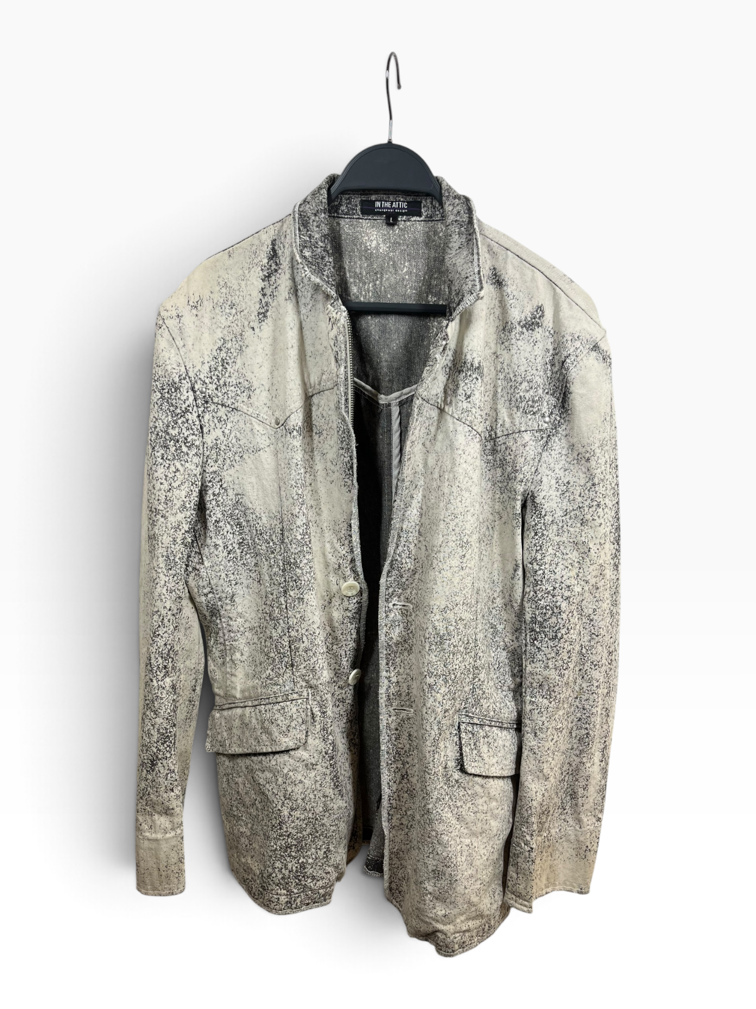 In The Attic/Jacket/L/Cotton/WHT/All Over Print/graphite view 1