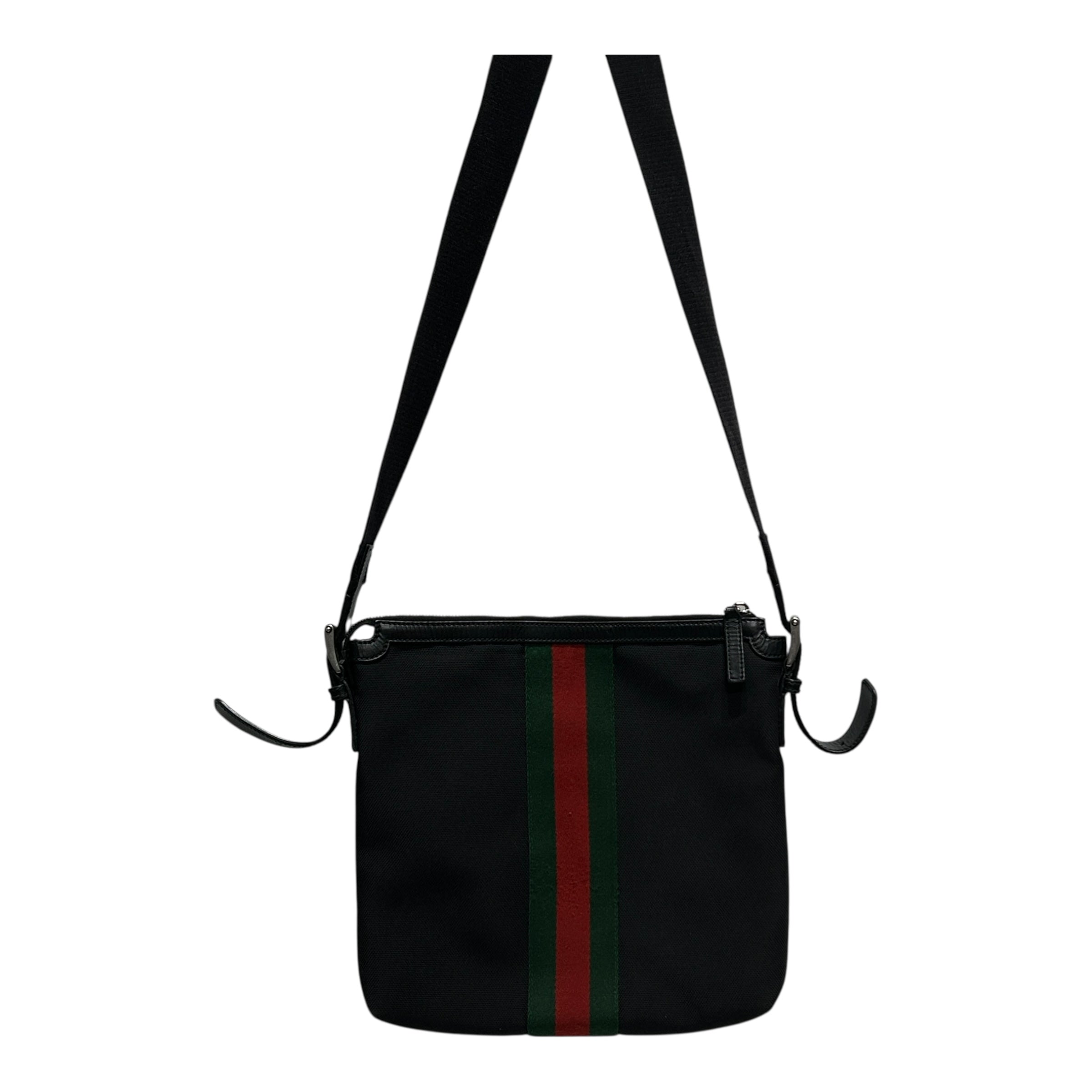 GUCCI/Cross Body Bag/BLK/CLASSIC CROSSBODY STRIPE view 3