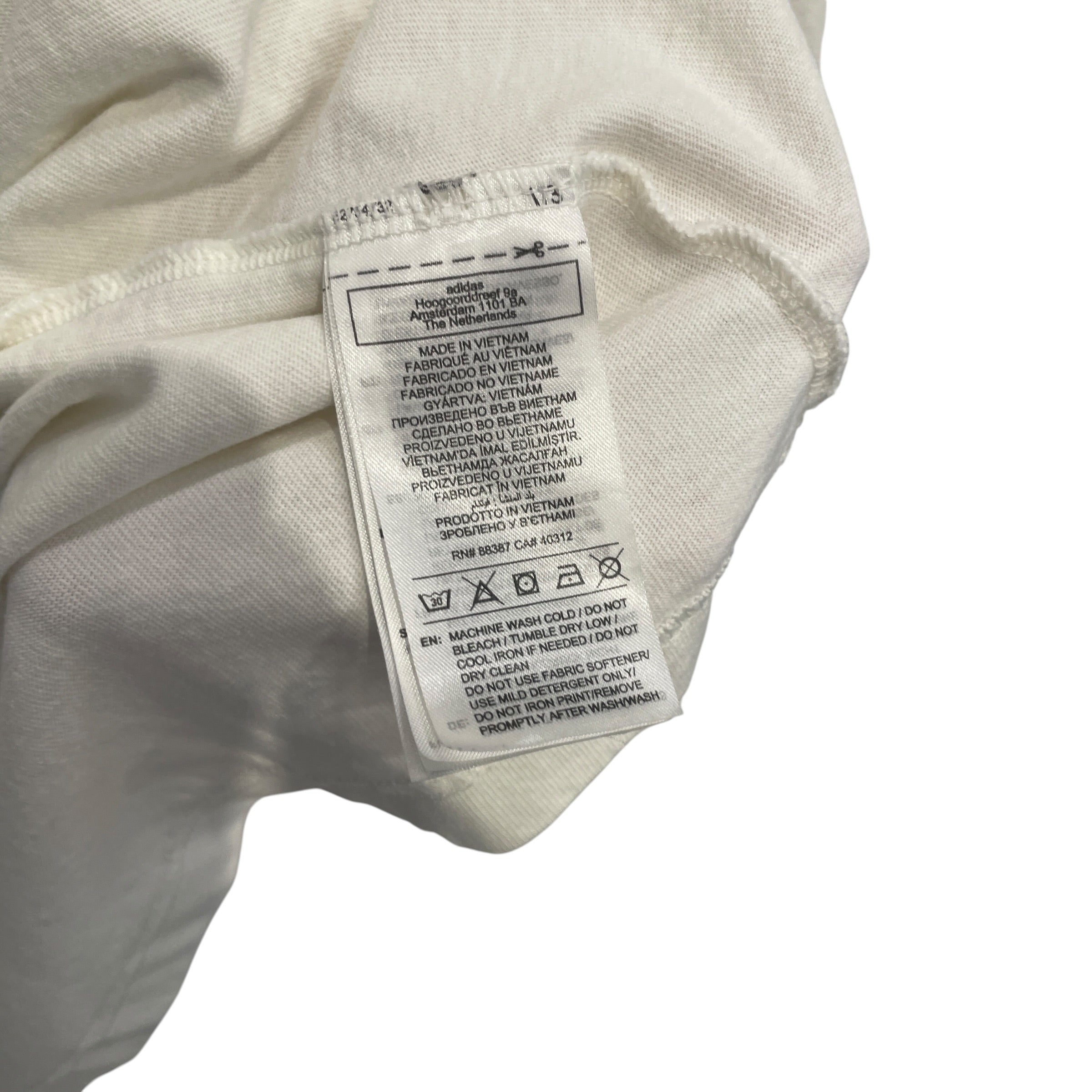 adidas/WILLY CHAVARRIA/T-Shirt/S/Cotton/WHT/Graphic/DOUBLE ROSE ON THE SLEEVE view 4