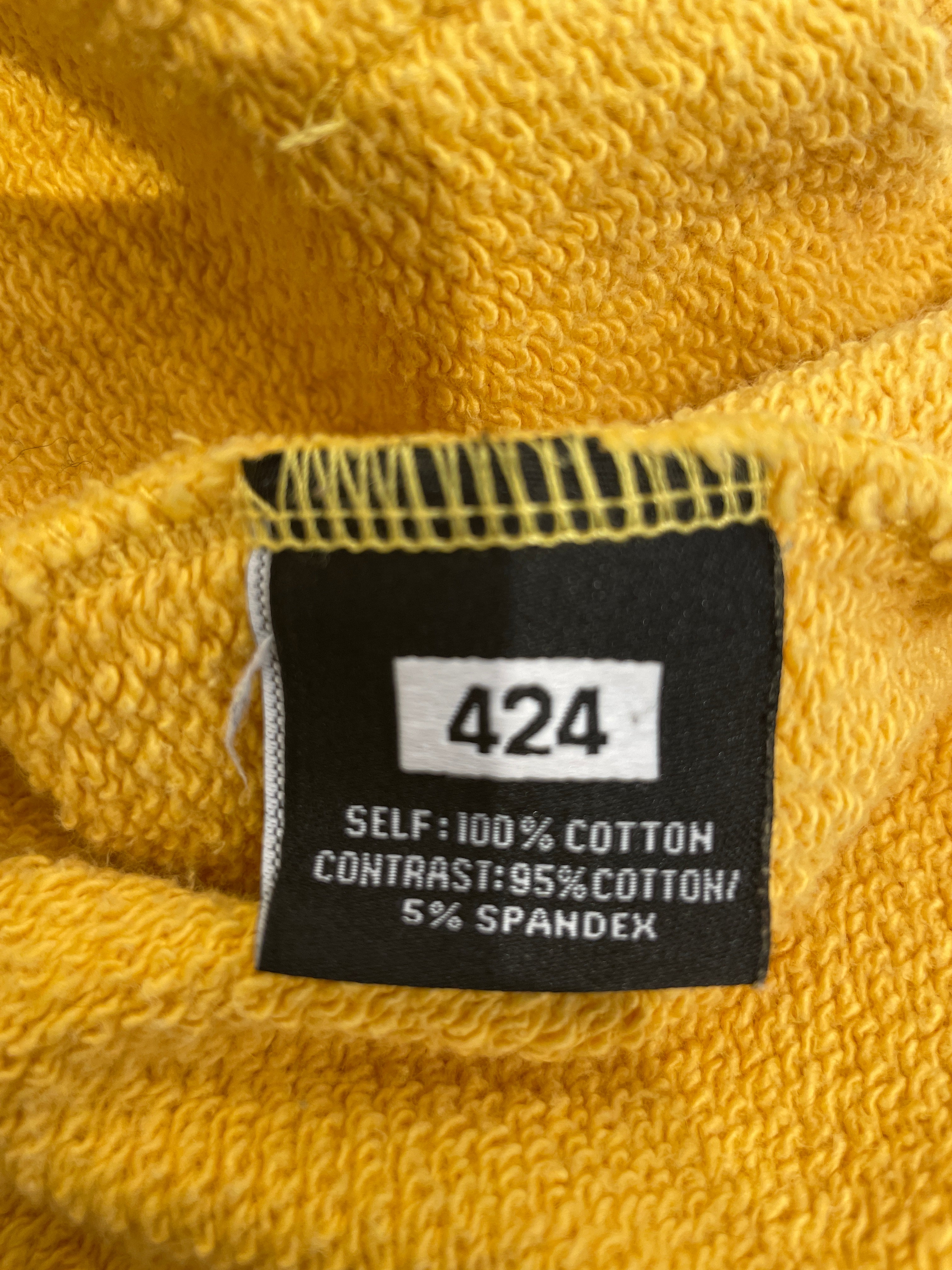 424(FourTwoFour)/Hoodie/S/Cotton/YEL/EMRBOIDERED LOGO HOODIE view 4