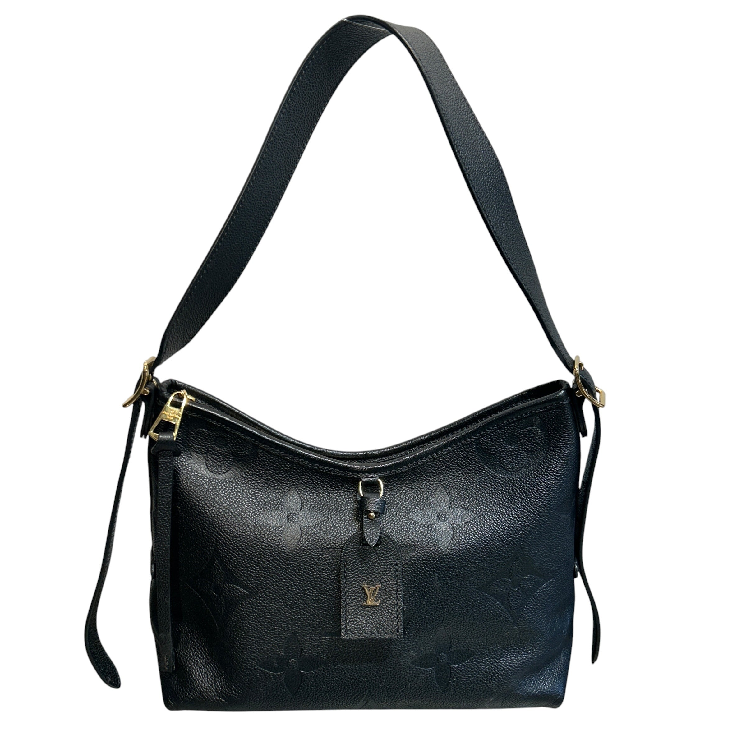 LOUIS VUITTON/Hand Bag/Monogram/Leather/BLK/CARRYAL PM view 1