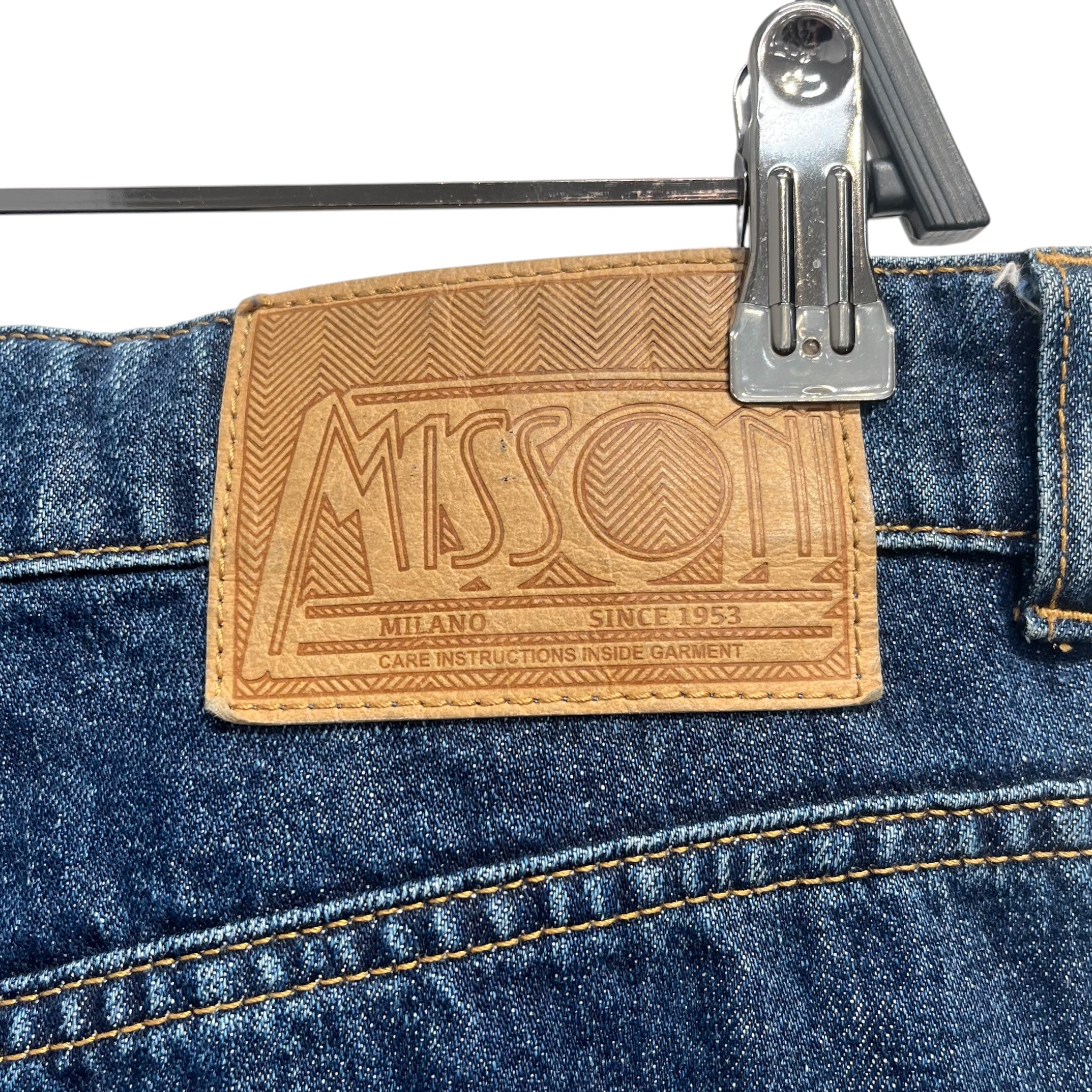 MISSONI/Straight Pants/48/Cotton/BLU/WAVY PRINT DENIM STRAIGHT PANT view 5