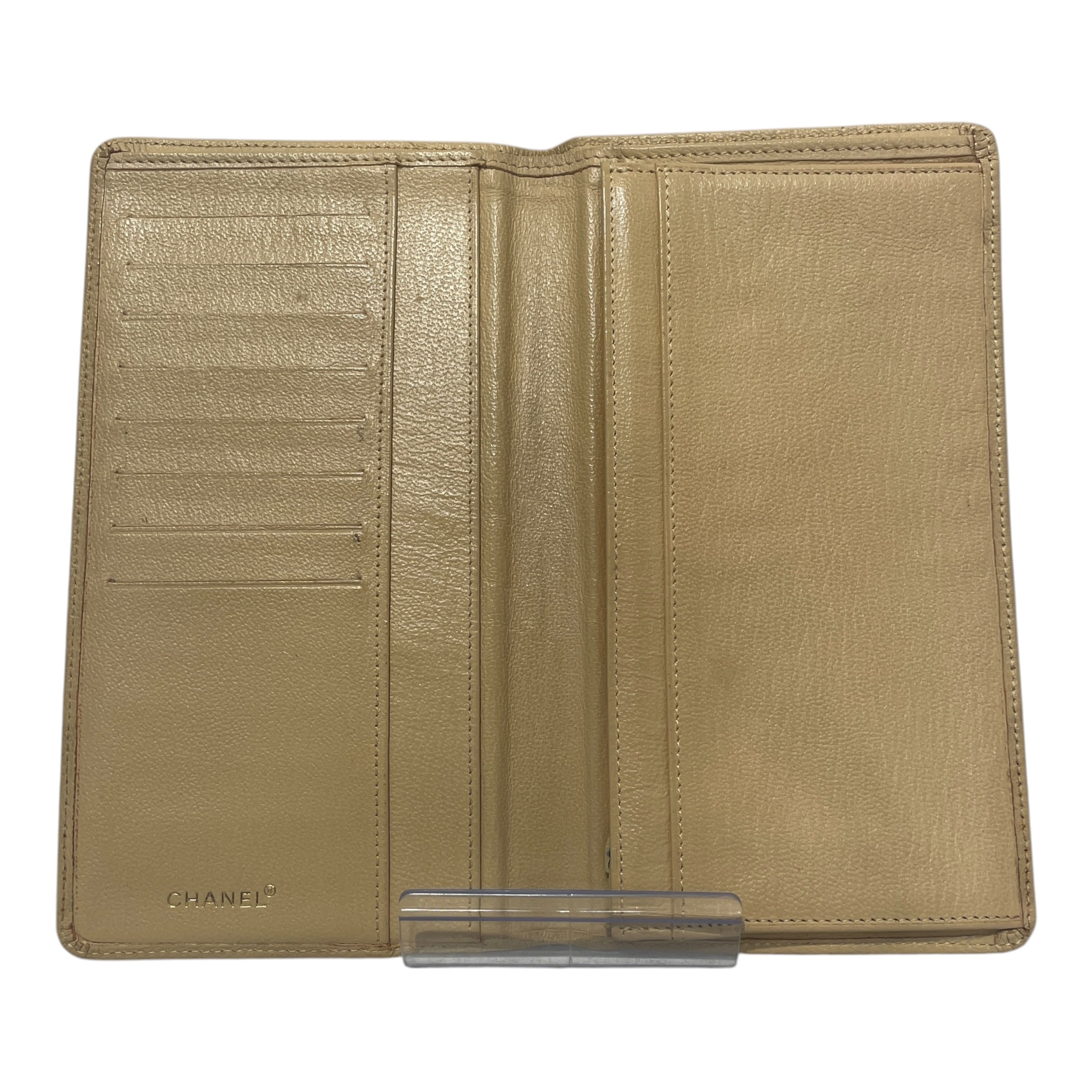CHANEL/Wallet/Leather/BEG/L's/calfskin long wallet view 4