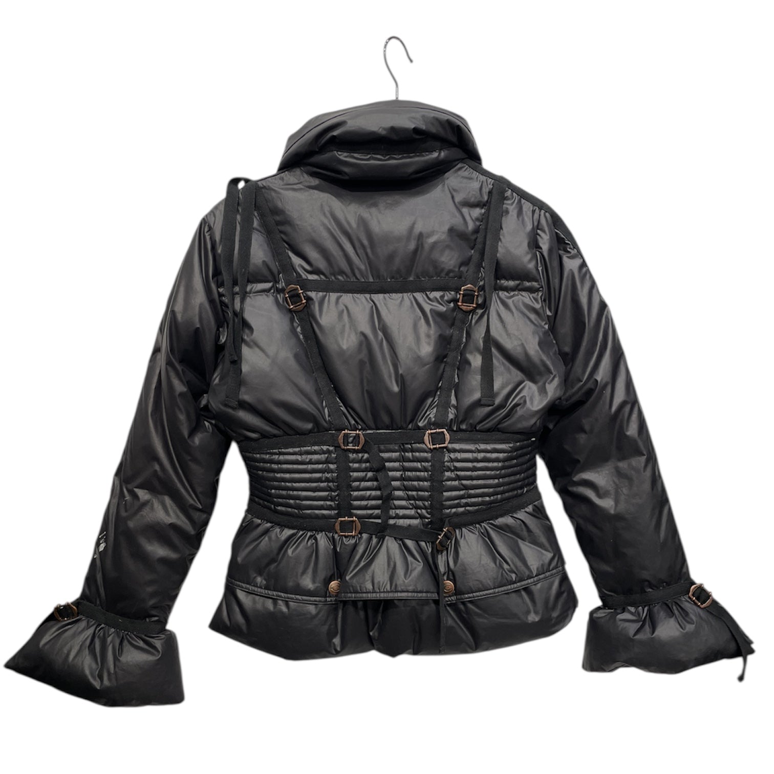 Just cavalli/Puffer Jkt/S/Nylon/BLK/FLARED CUFFS ADJUSTABL STRAPS view 3