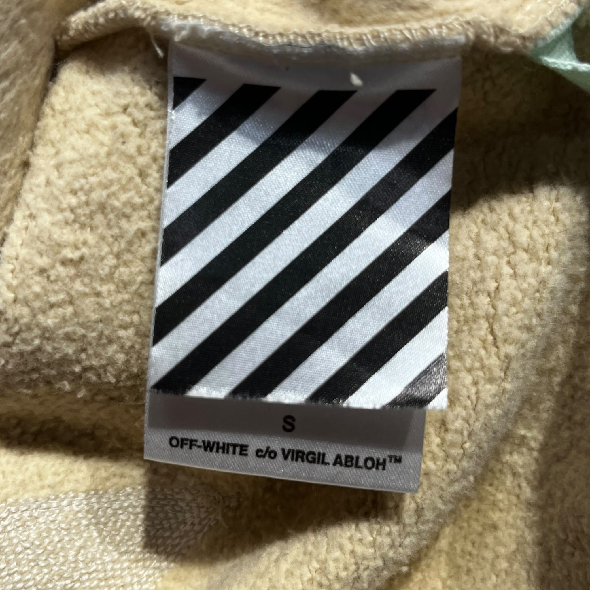 OFF-WHITE/KITH/Hoodie/S/Cotton/BEG/COLLAB CHAIN STITCH HOODIE view 4