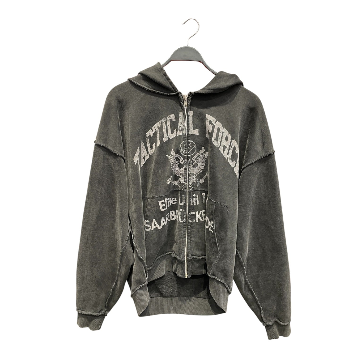 NO/FAITH STUDIOS/Zip Up Hoodie/2/Cotton/BLK/Tactical Force Graphic Hoodie view 1