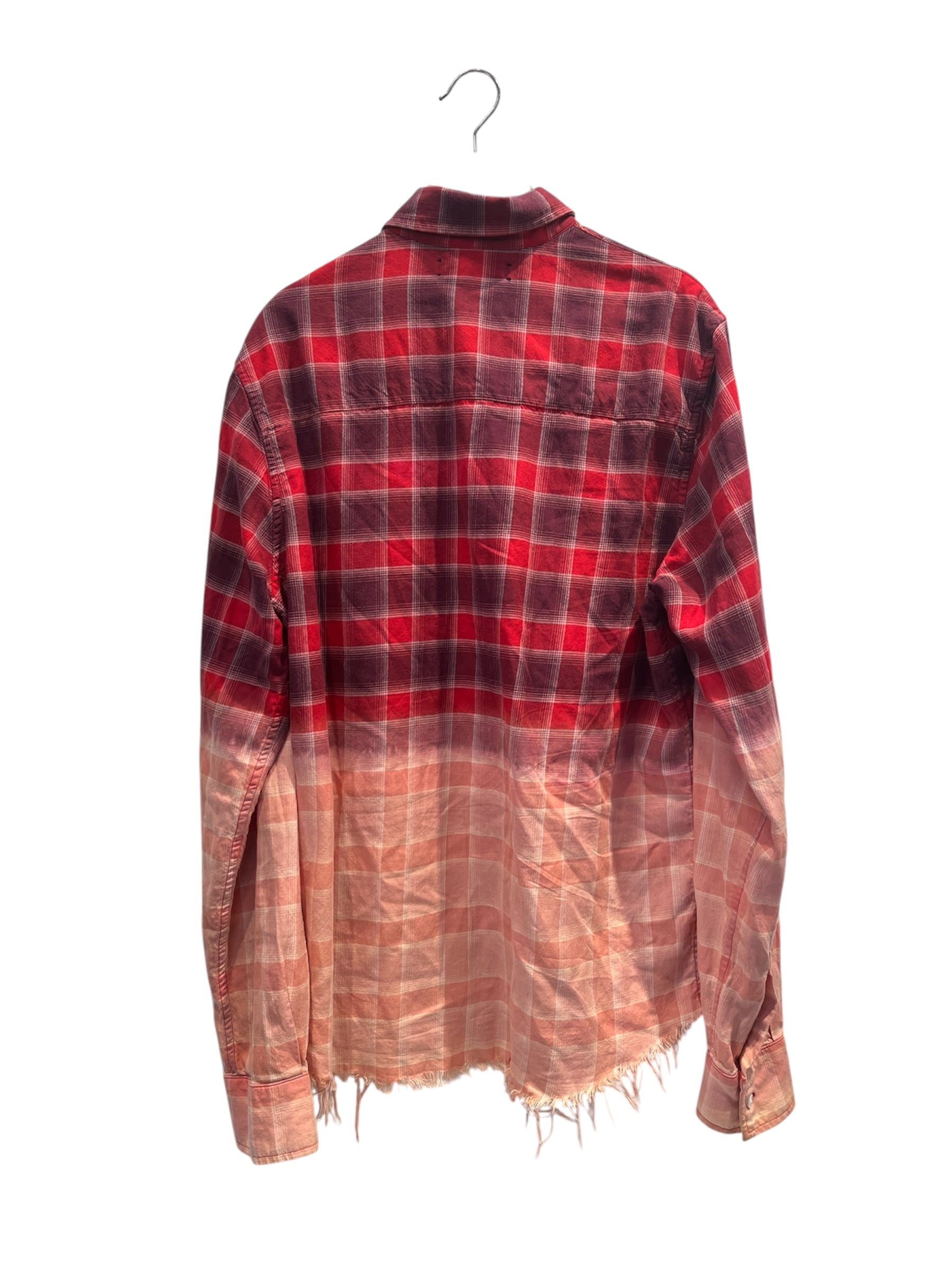 AMIRI/Flannel Shirt/XS/Cotton/RED/RED/PNK FADED FLANNEL view 2