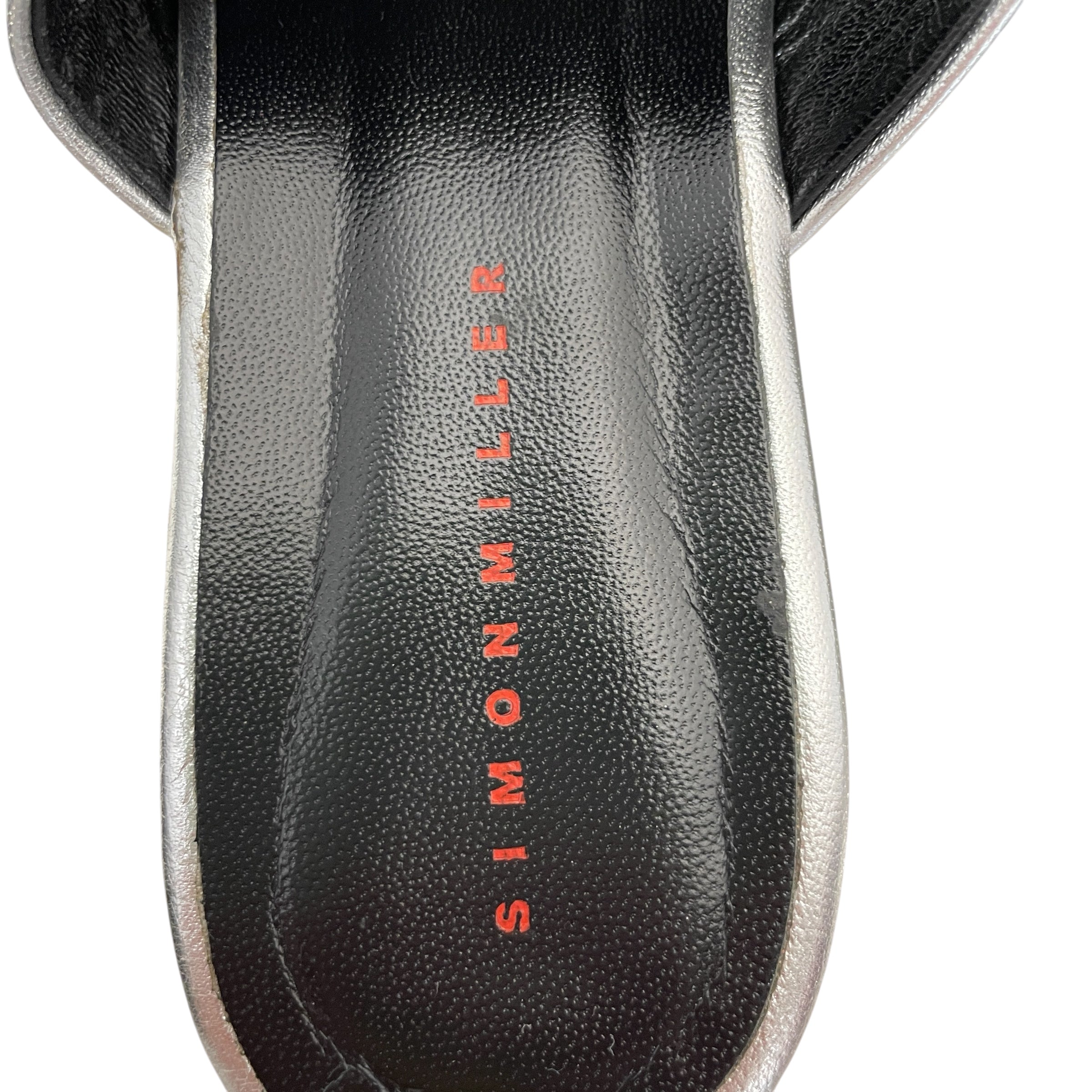 SIMON MILLER/Sandals/EU 37/Leather/SLV/METALLIC PLATFORM SANDALS view 3
