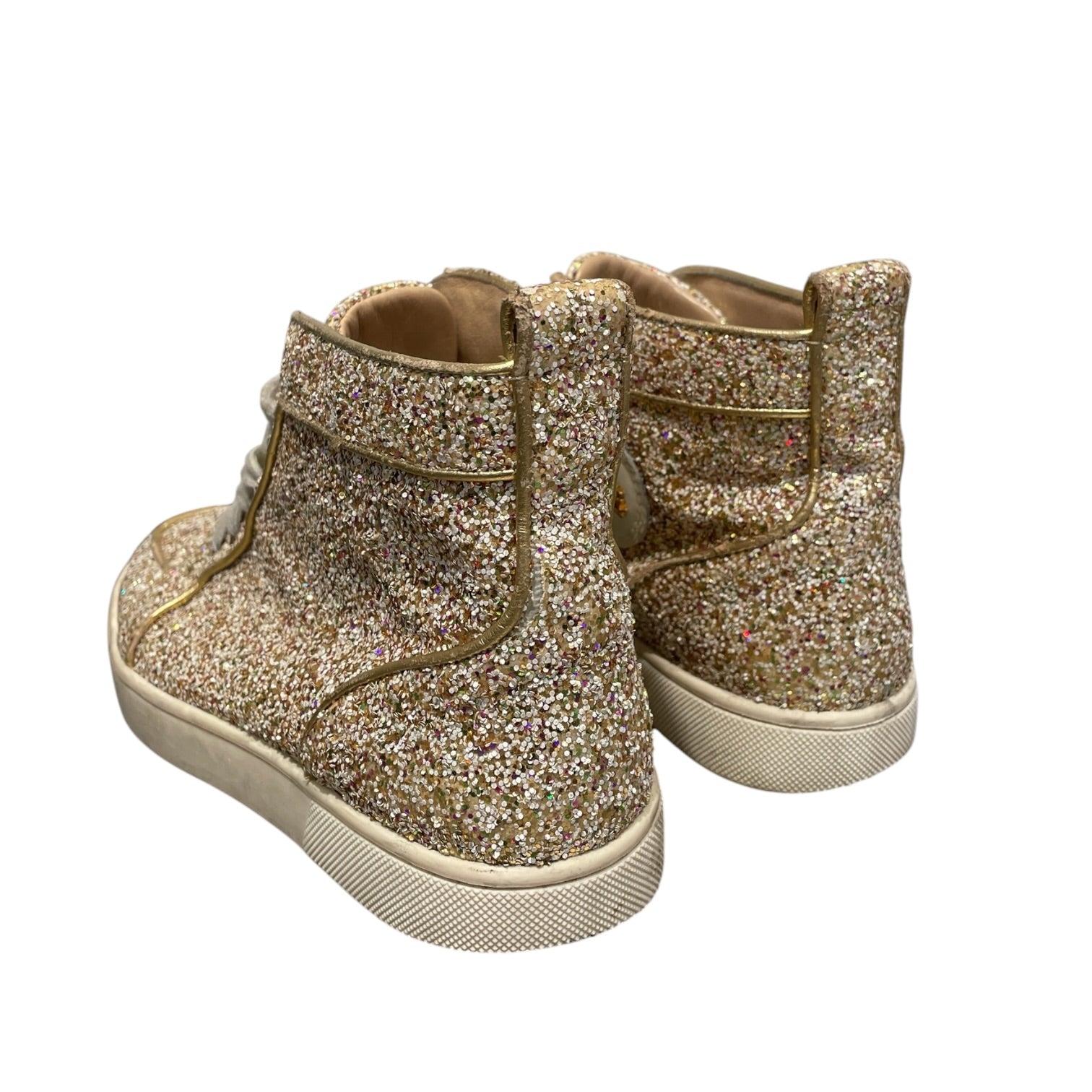 Christian Louboutin/Hi-Sneakers/EU 38.5/Leather/GLD/Sparkly Hi Tios view 2