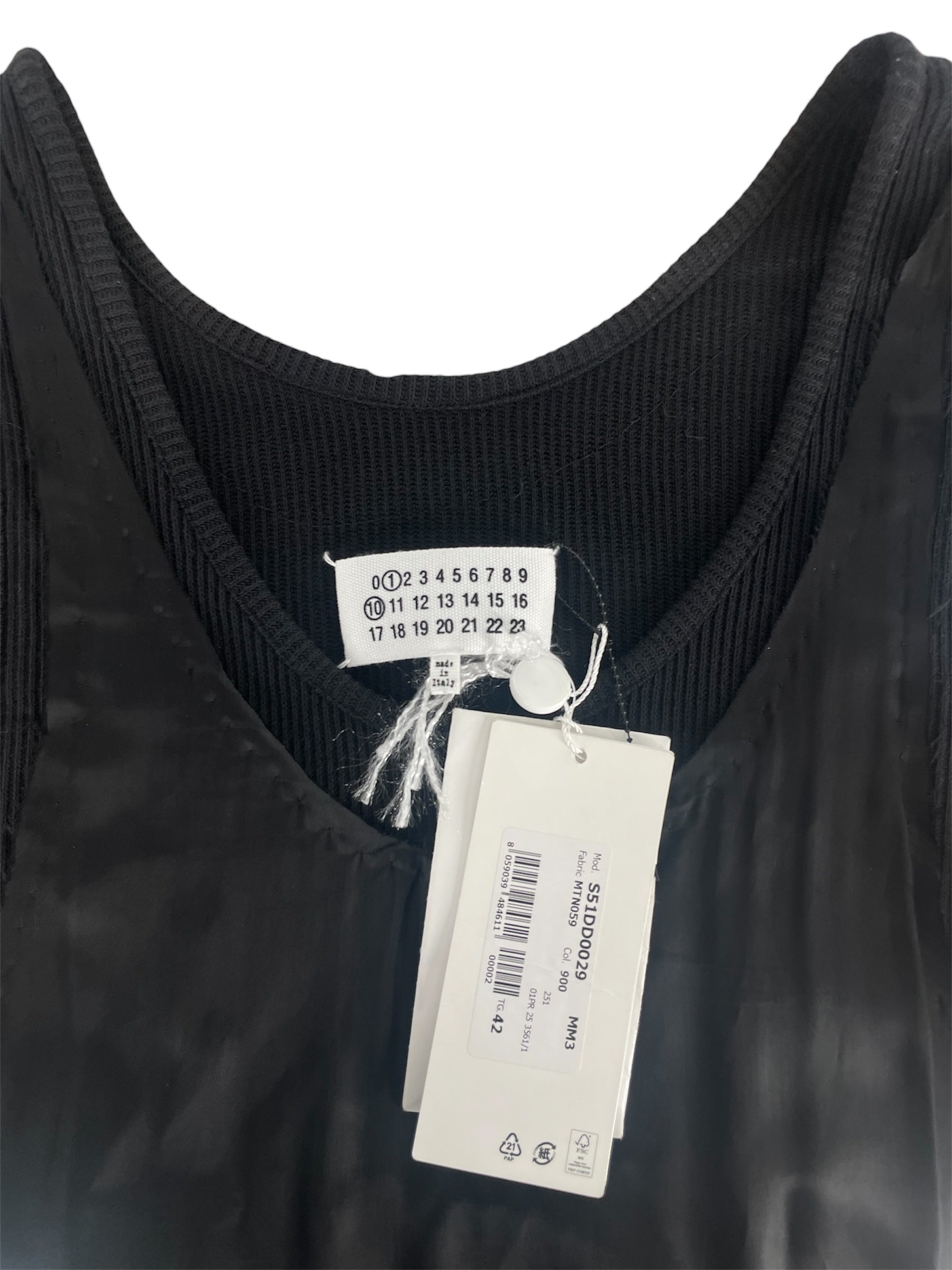 Maison Margiela/SL Dress/42/BLK/ANONYMITY OF LINING DRESS view 3