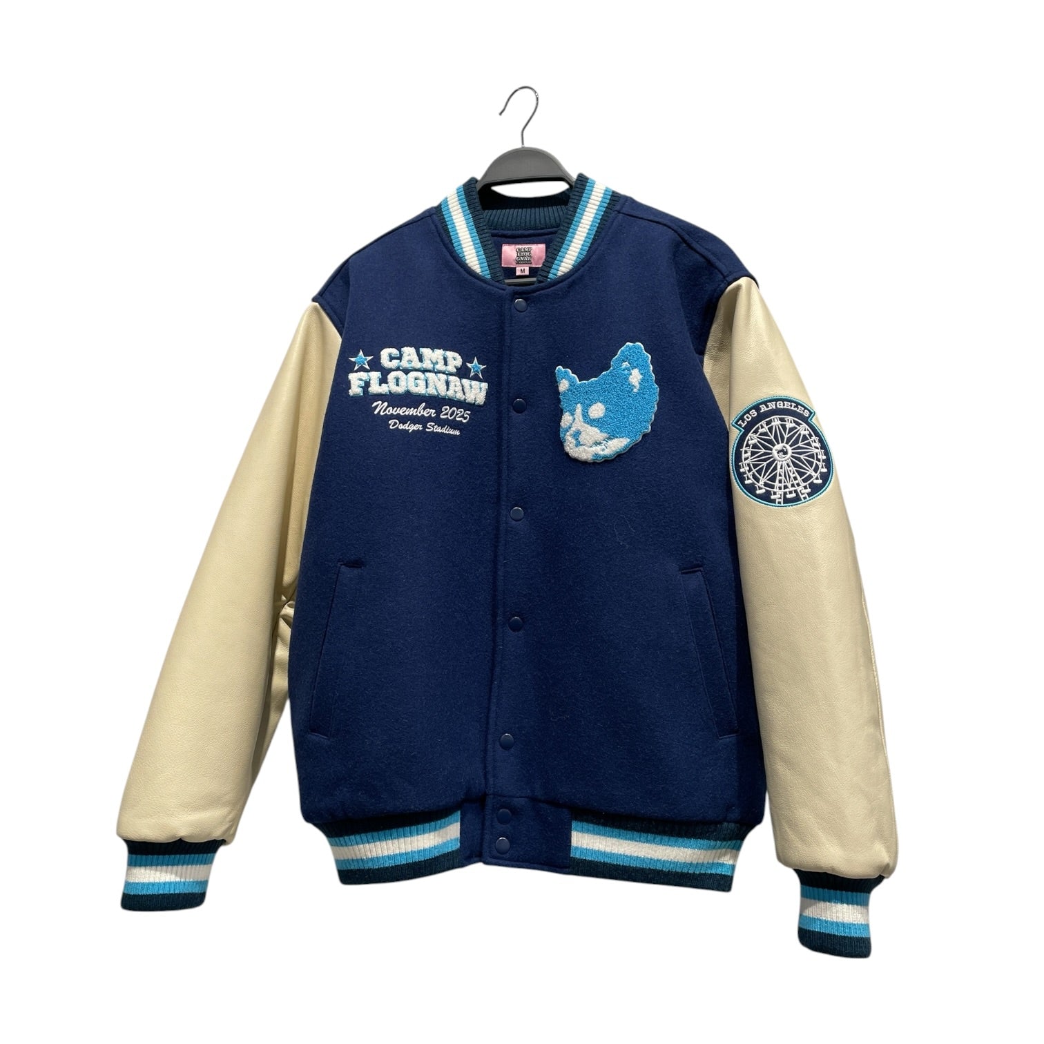 CAMP FLOG GNAW CARNIVAL/Jacket/M/Wool/BLU/LA Exclusive Kill-Cat Varsity view 1