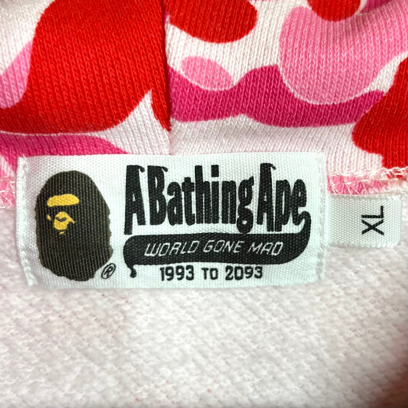 A BATHING APE/Zip Up Hoodie/XL/Camouflage/Cotton/PNK/PINK CAMO SHARK HOOD view 3