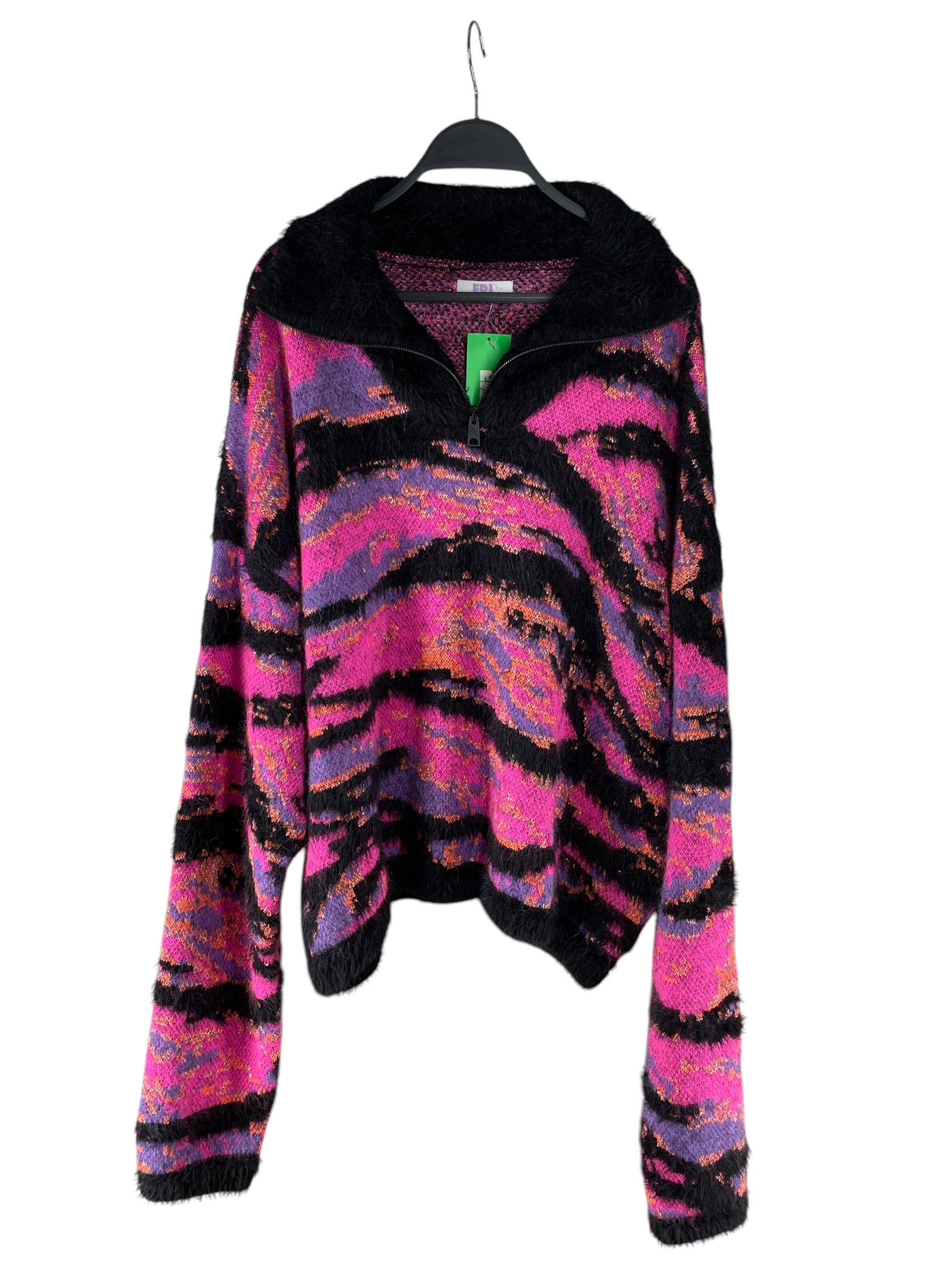 ERL/Sweater/L/Animal Pattern/Mohair/PNK/PUR/ORN/BLK TIGER PRINT view 3