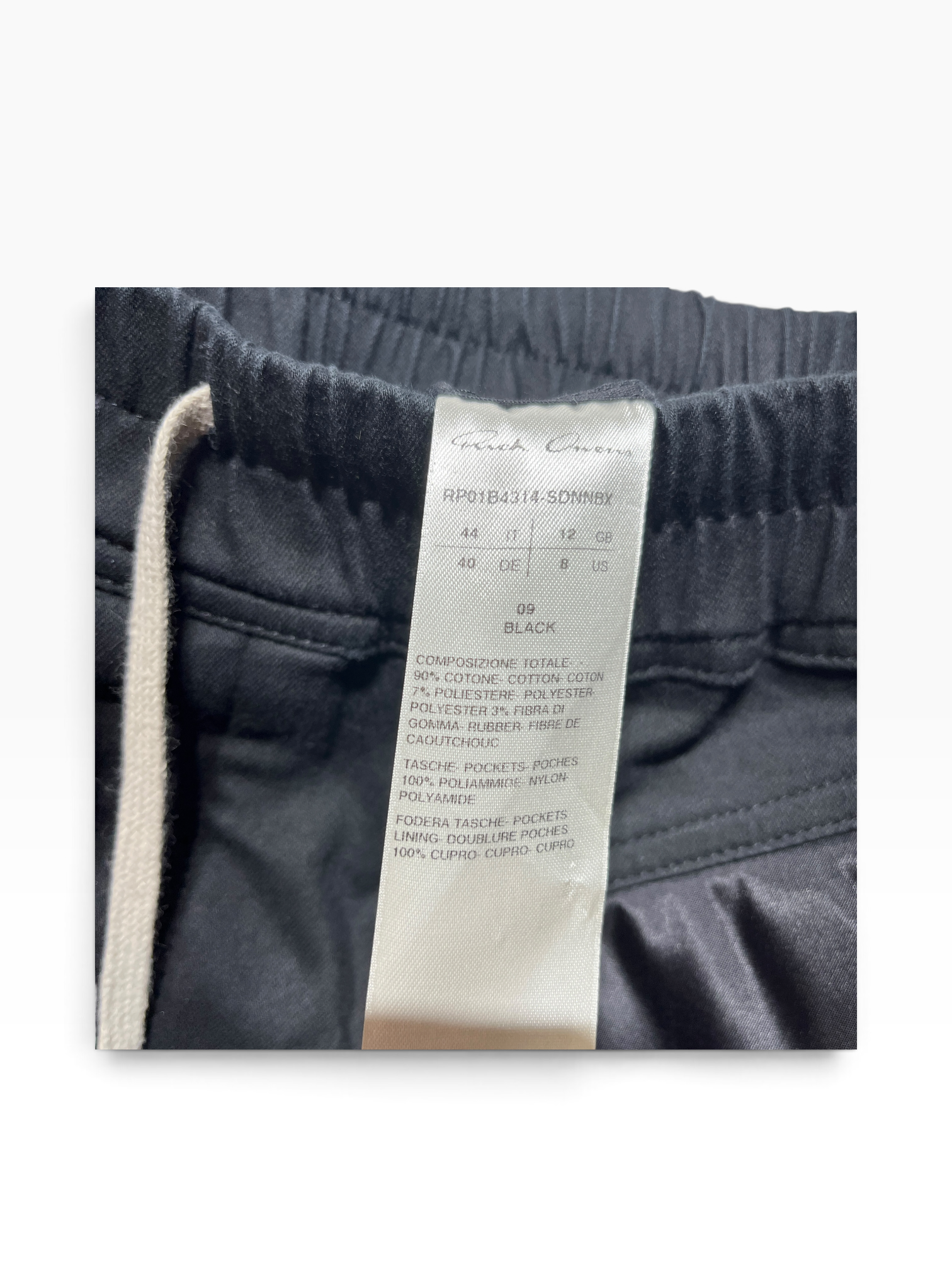 Rick Owens/Pants/8/Cotton/BLK/biker jogger view 4