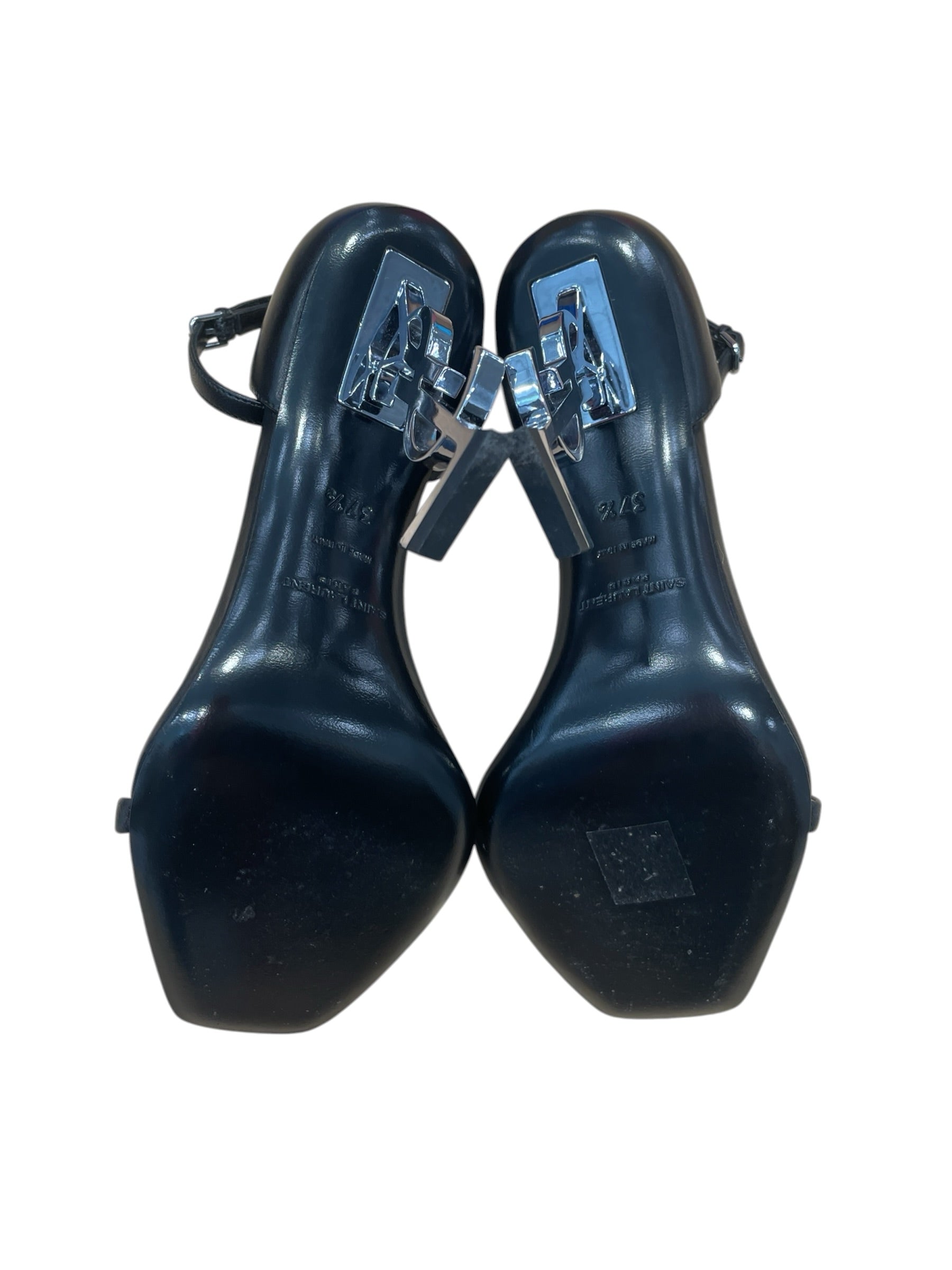 YVES SAINT LAURENT/Heels/EU 37.5/Leather/BLK/YSL HEEL view 4