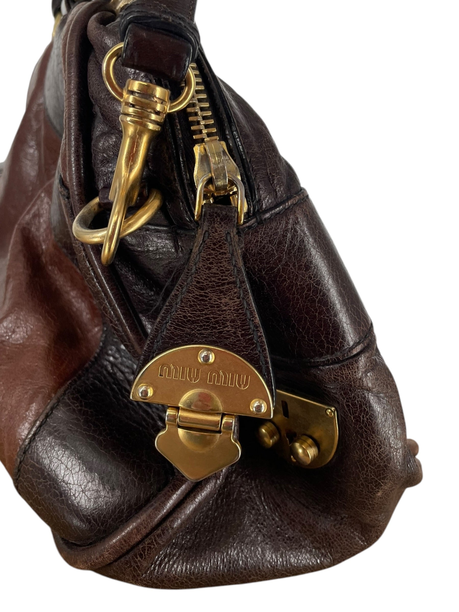 MIU MIU/Bag/Leather/BRW/PATENT LEATHER BOWLING BAG view 7