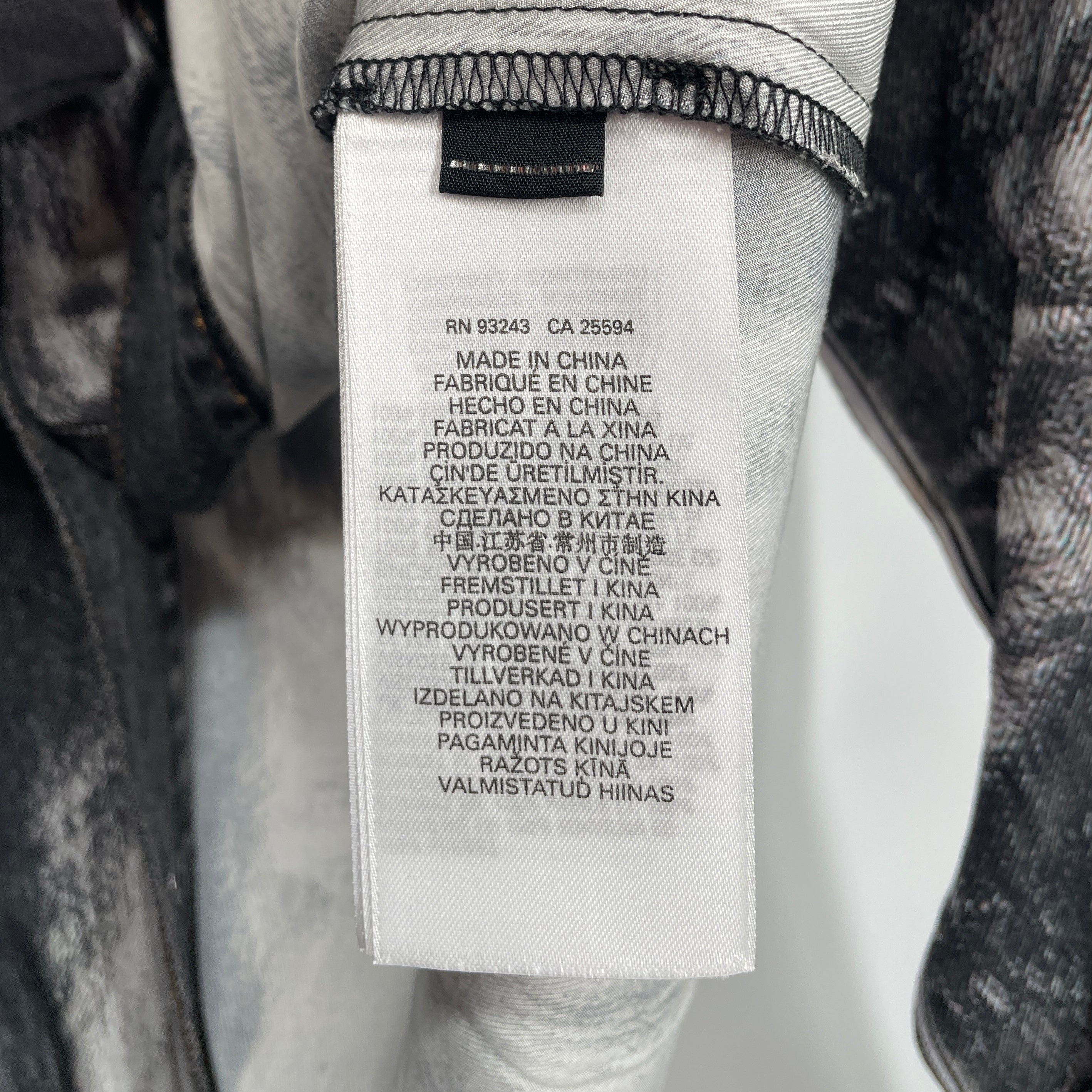 DIESEL/T-Shirt/38/Cotton/GRY/PRINTED DENIM SHIRT view 4