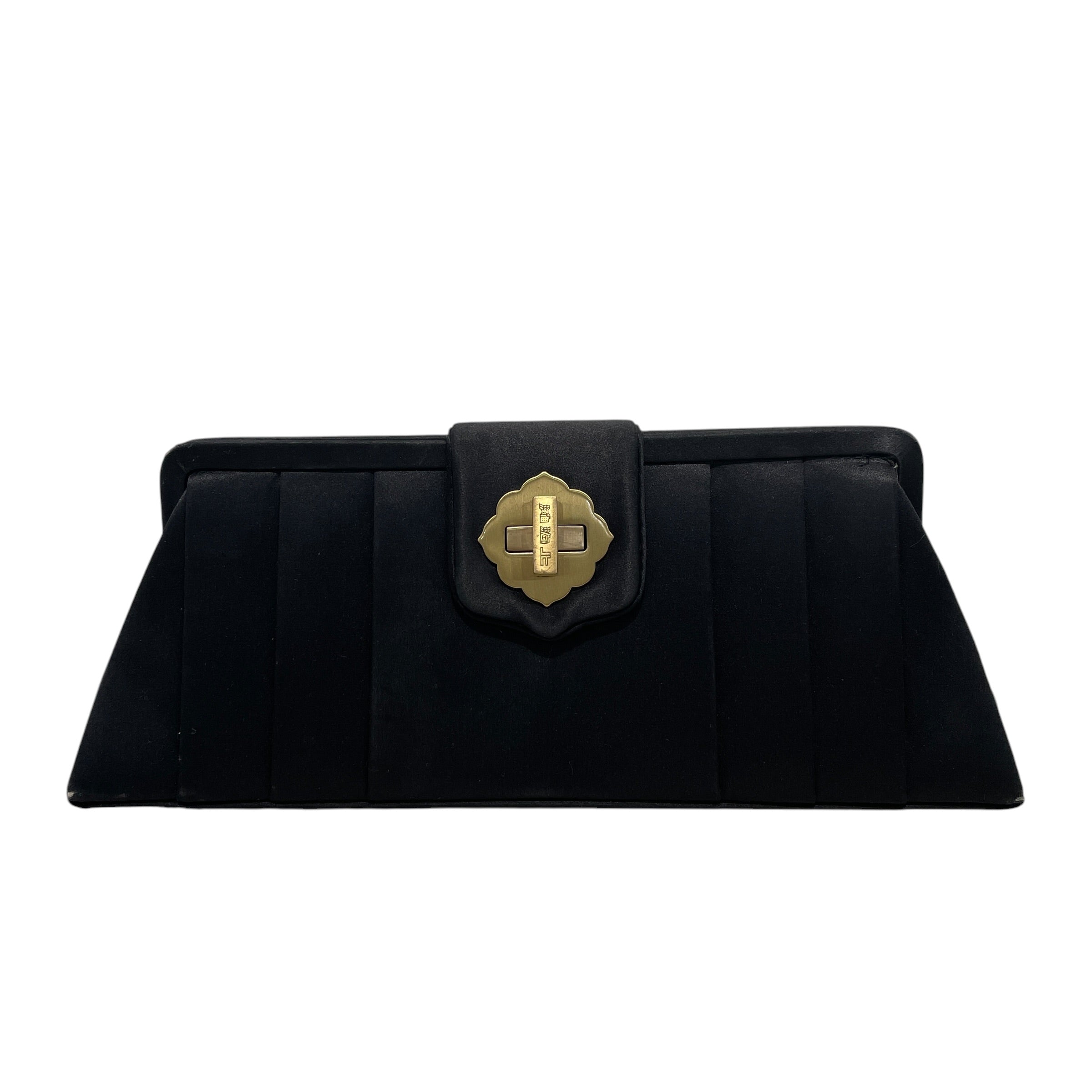 Shanghai Tang/Cross Body Bag/BLK/Satin Clutch Bag view 1