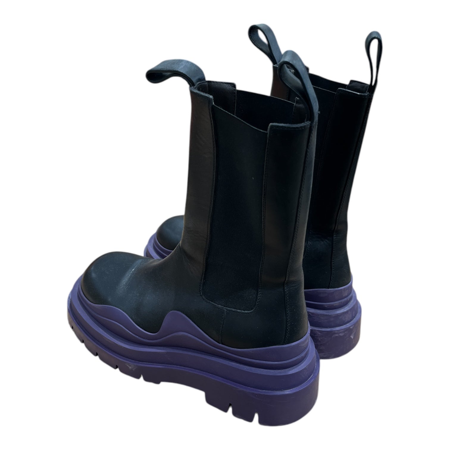 BOTTEGA VENETA/Rain Boots/EU 37/Leather/BLK/Tire Boots view 2