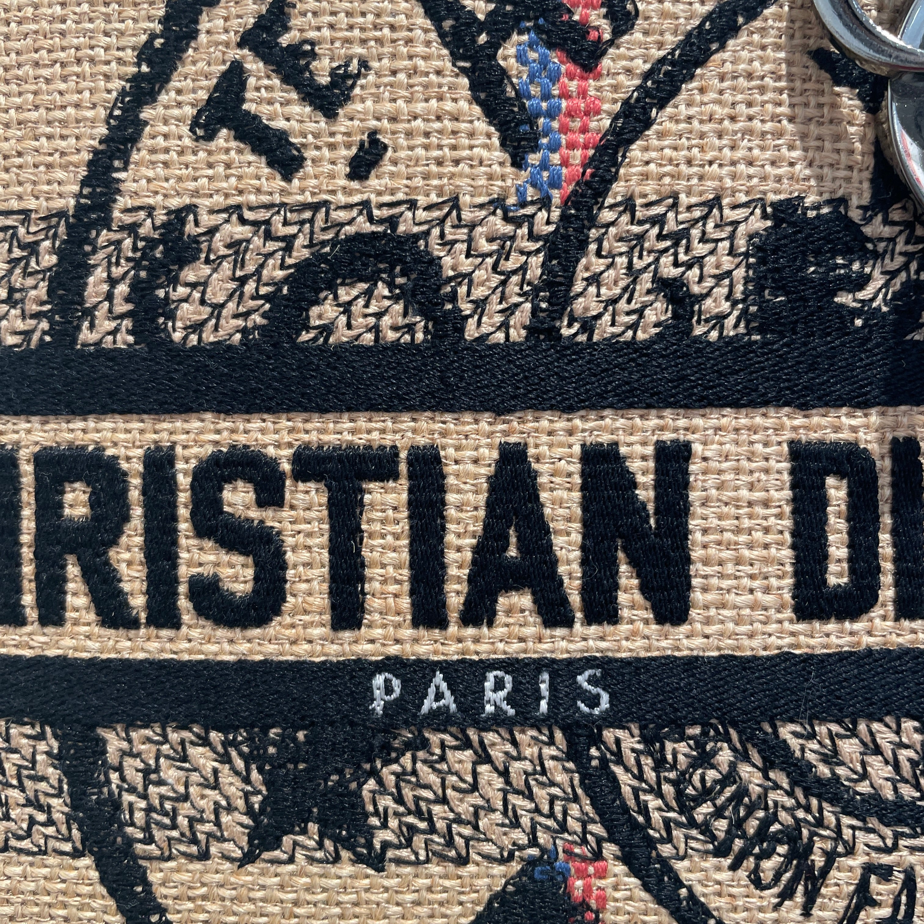 Christian Dior/Tote Bag/Graphic/Cotton/BEG/Lady D-Lite Embroidered Jute view 6