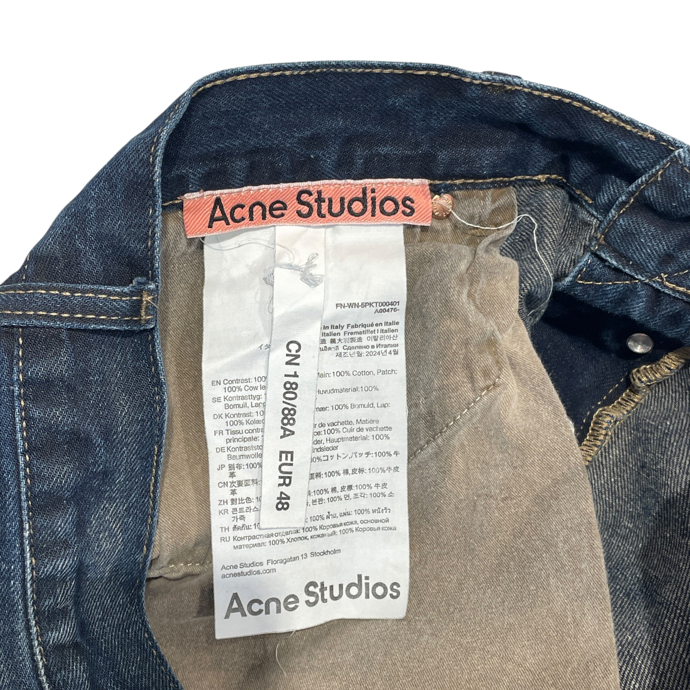 Acne Studios/Pants/48/Denim/IDG/2023M LEATHER POCKET view 9