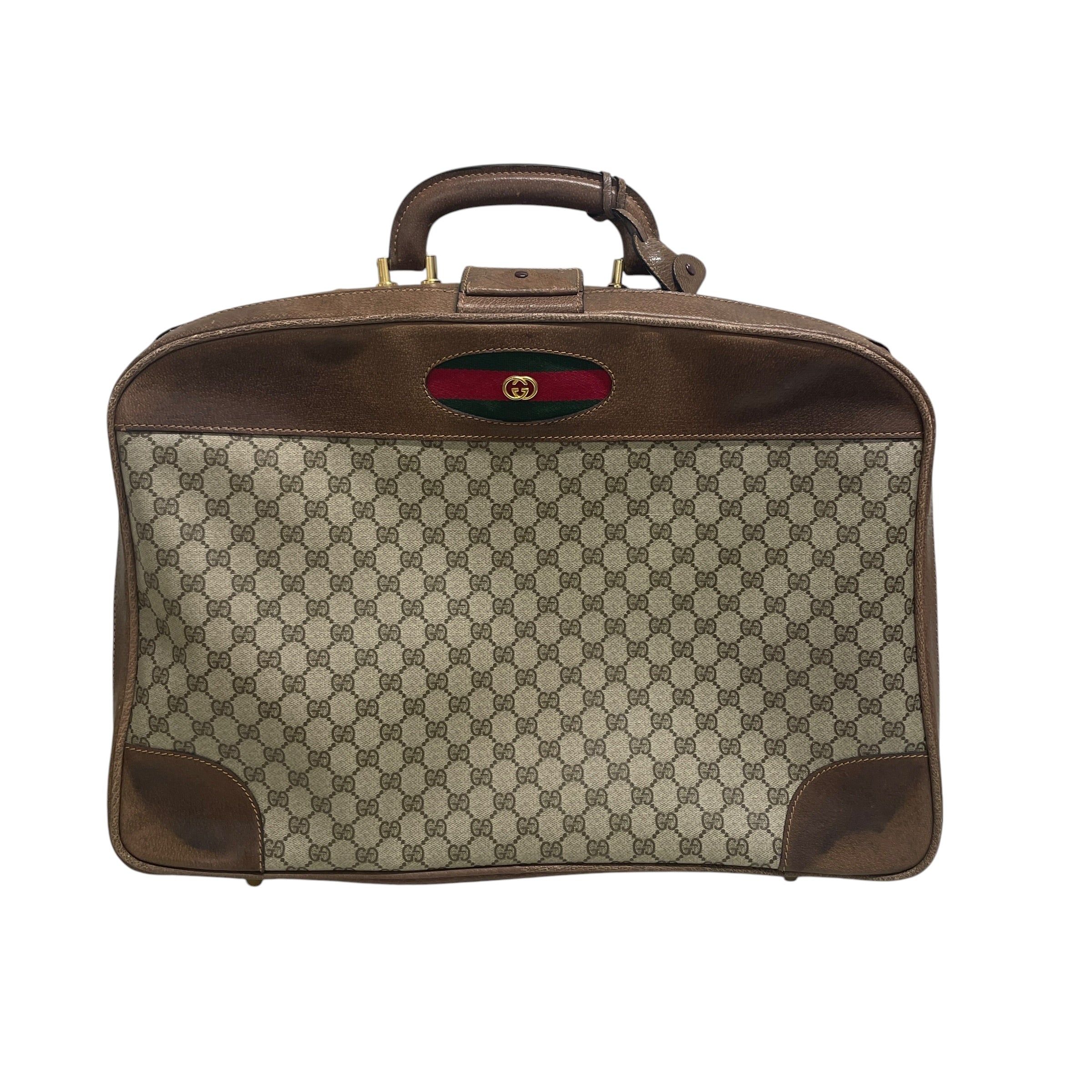GUCCI/Briefcase/Graphic/Leather/BRW/Vintage GG Lock view 1