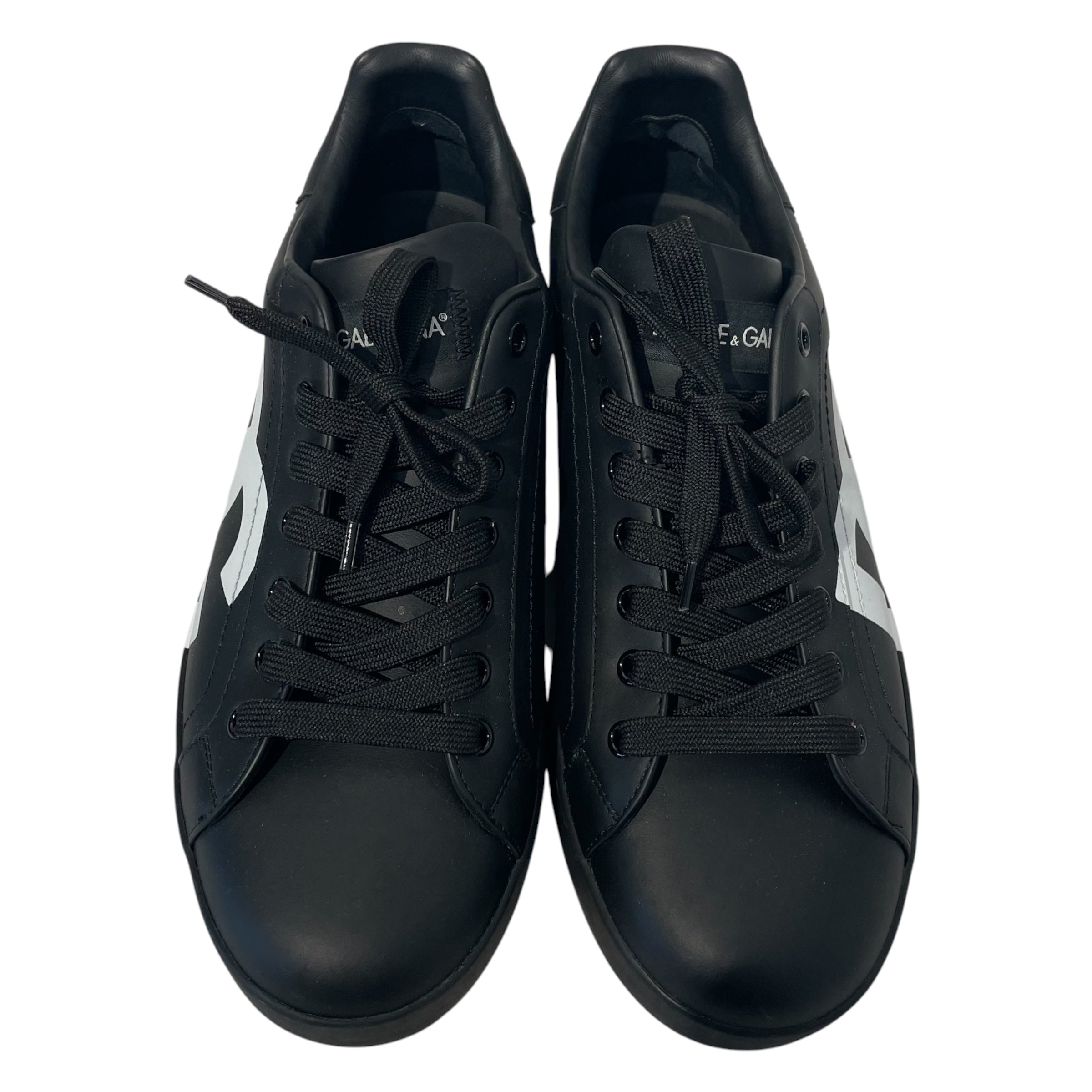 DOLCE&GABBANA/Low-Sneakers/US 8/Monogram/Faux Leather/BLK/ view 3