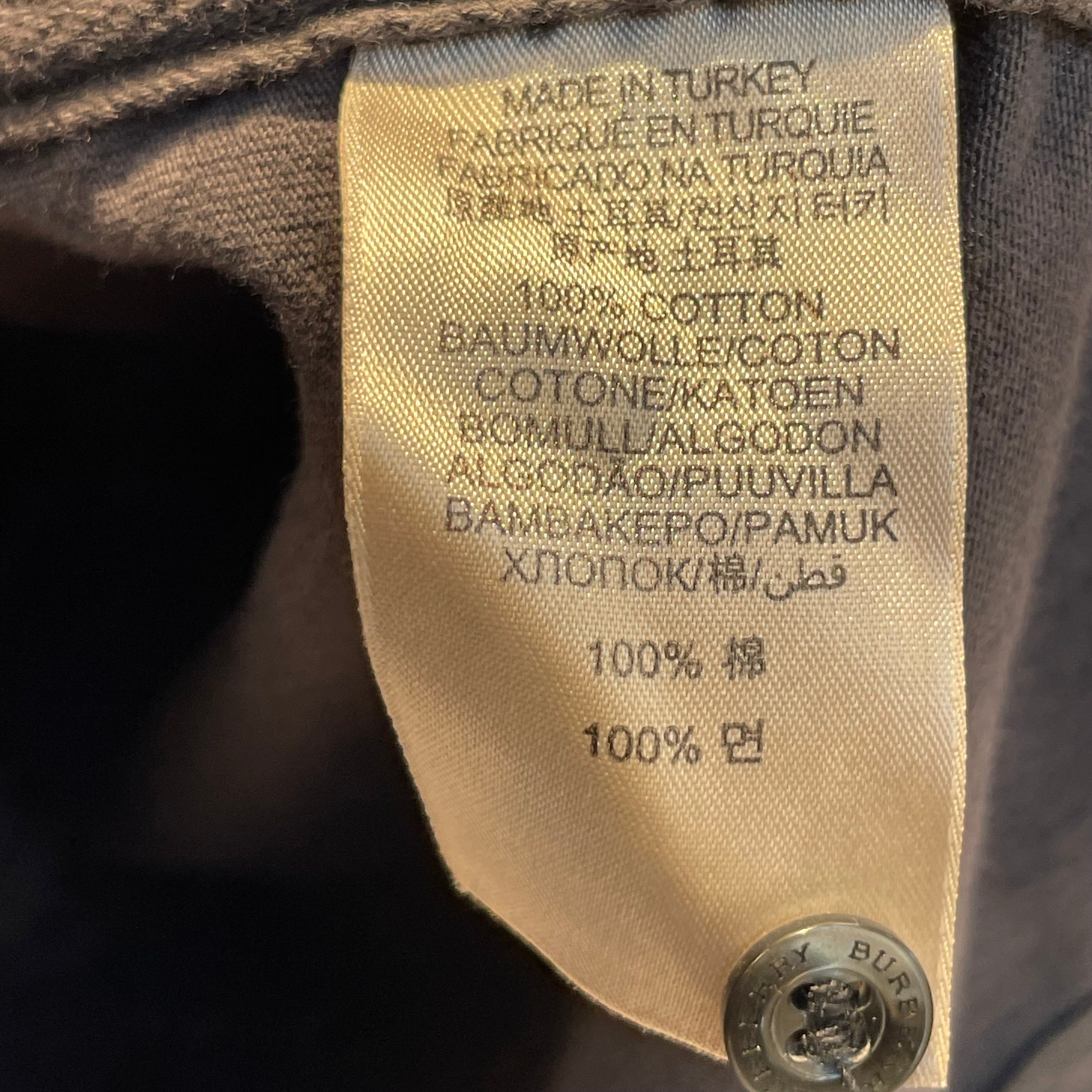 BURBERRY BRIT/T-Shirt/M/Cotton/GRY/polo w breast embroidery view 4