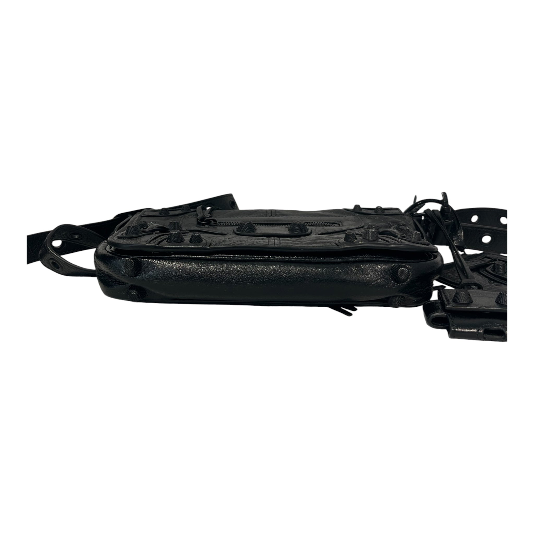 BALENCIAGA/Cross Body Bag/Leather/BLK/le cagole flap bag xs view 4