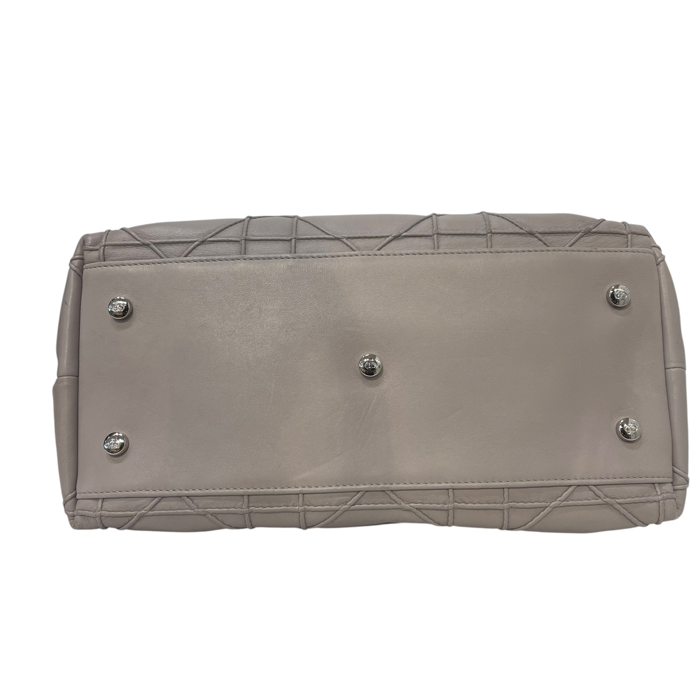 Christian Dior/Hand Bag/Leather/GRY/granville tote view 3