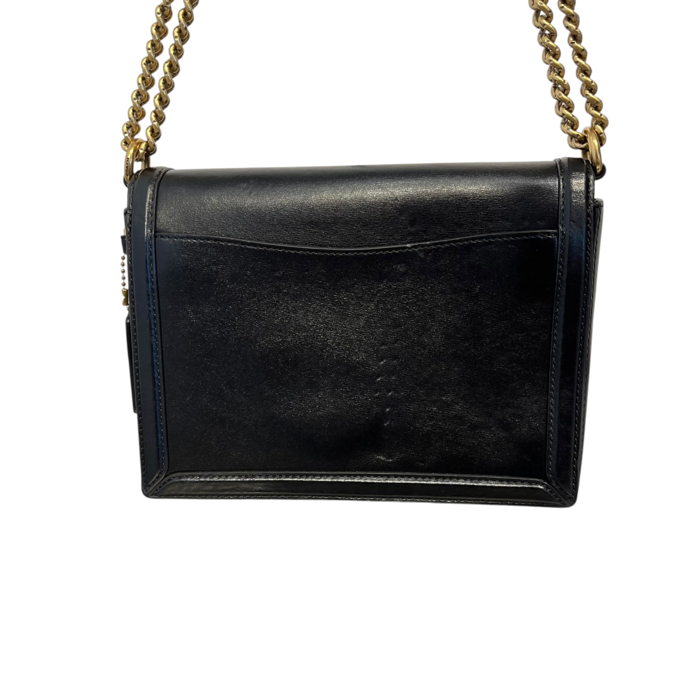 COACH/Cross Body Bag/Leather/BLK/Coach Hutton Shoulder Bag view 4