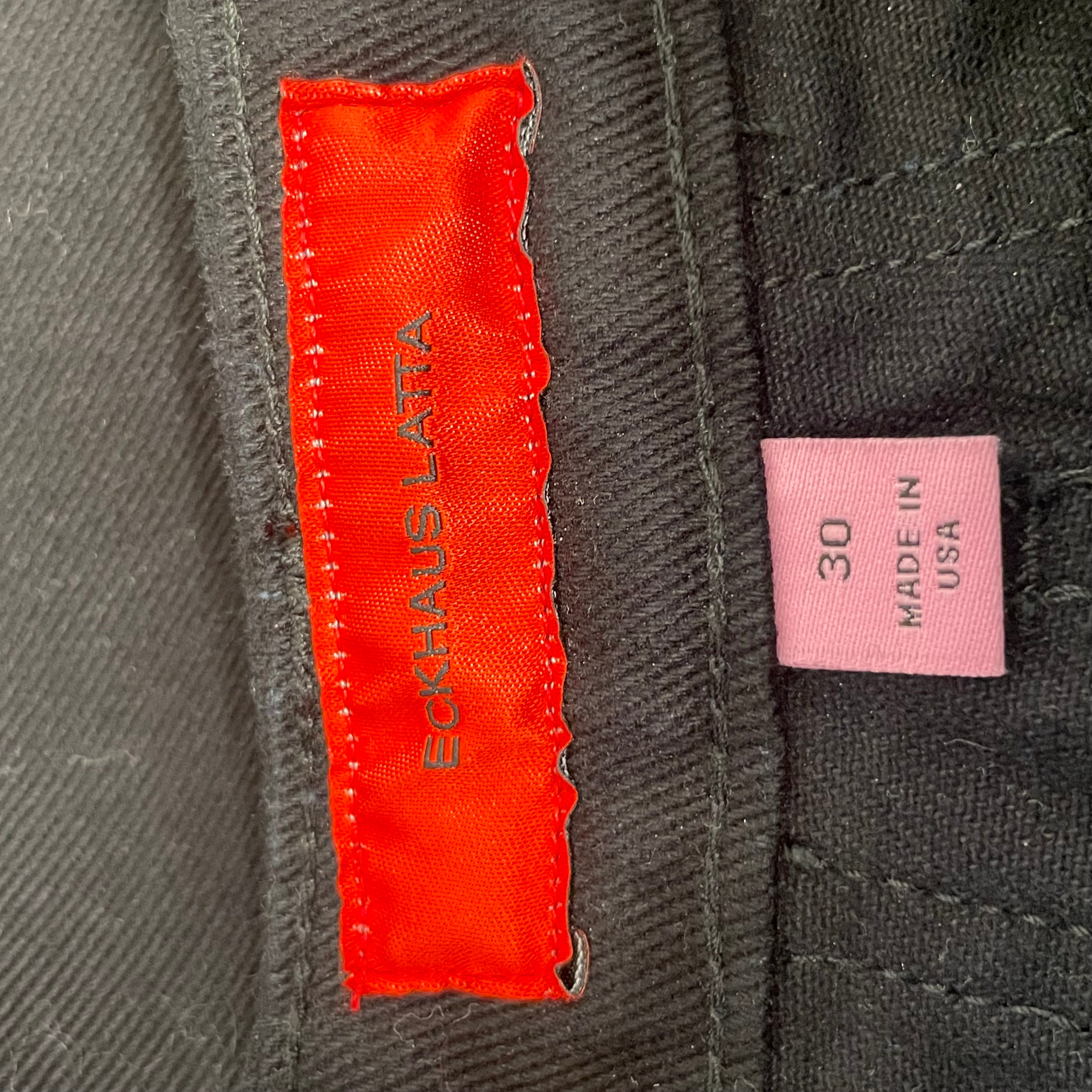 ECKHAUS LATTA/Straight Pants/30/Denim/BLK/straight-cut jeasn view 3