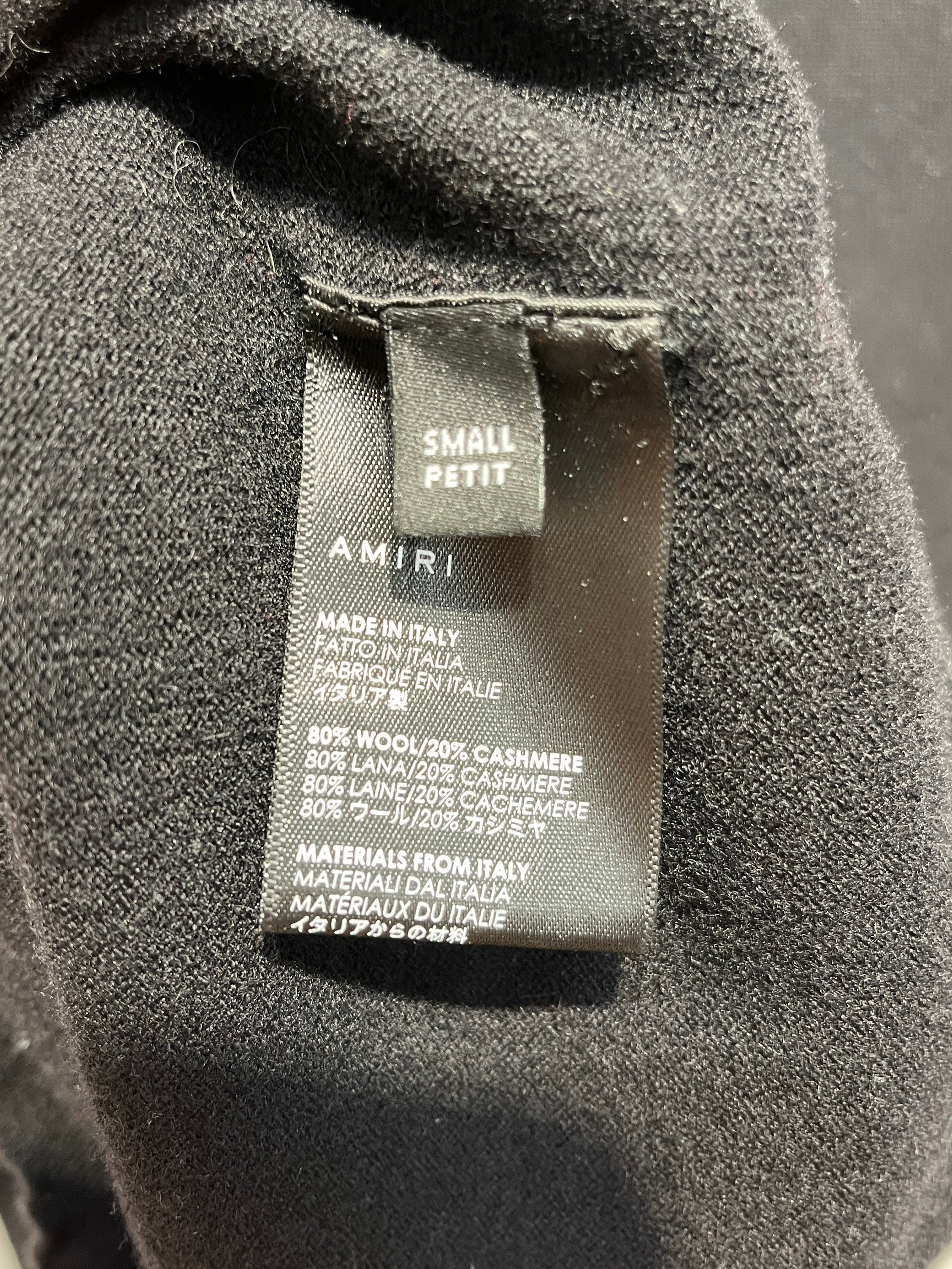 AMIRI/LS T-Shirt/S/Wool/BLK/Turtle Neck/ view 4