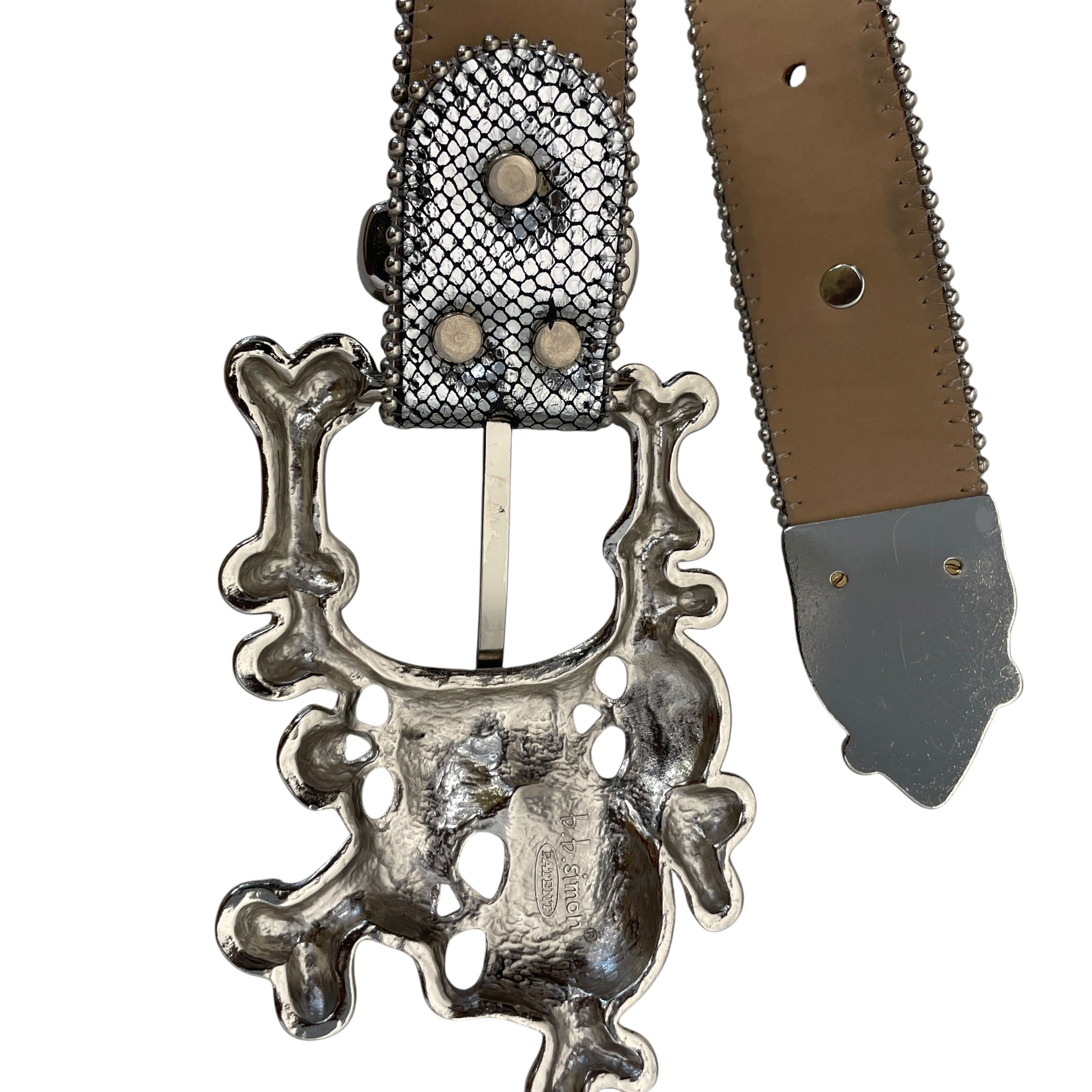 b.b.simon/Accessories/Leather/SLV/METALLIC/CRYSTALS/SKULLS view 3