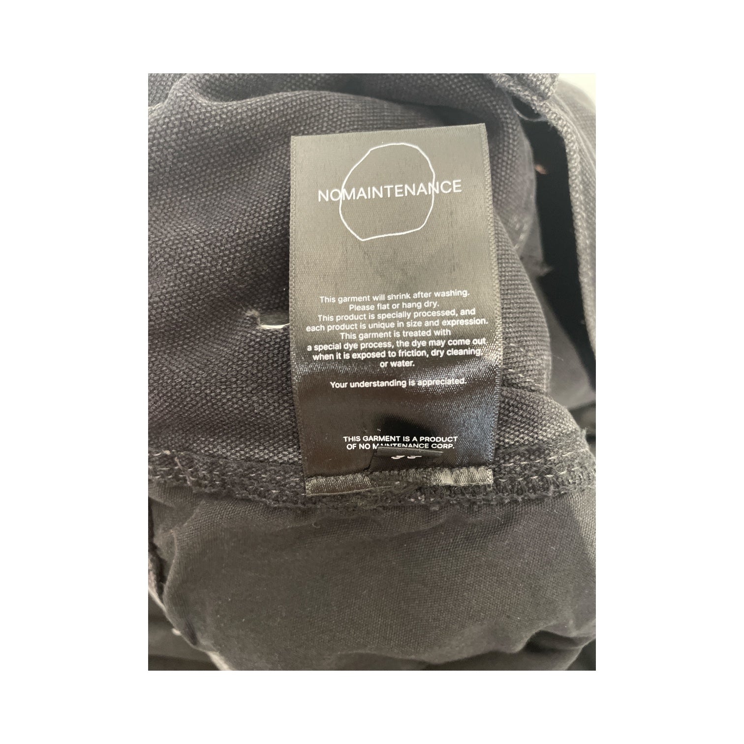 NO MAINTENANCE/Carpenter Pants/M/Cotton/BLK/ view 3