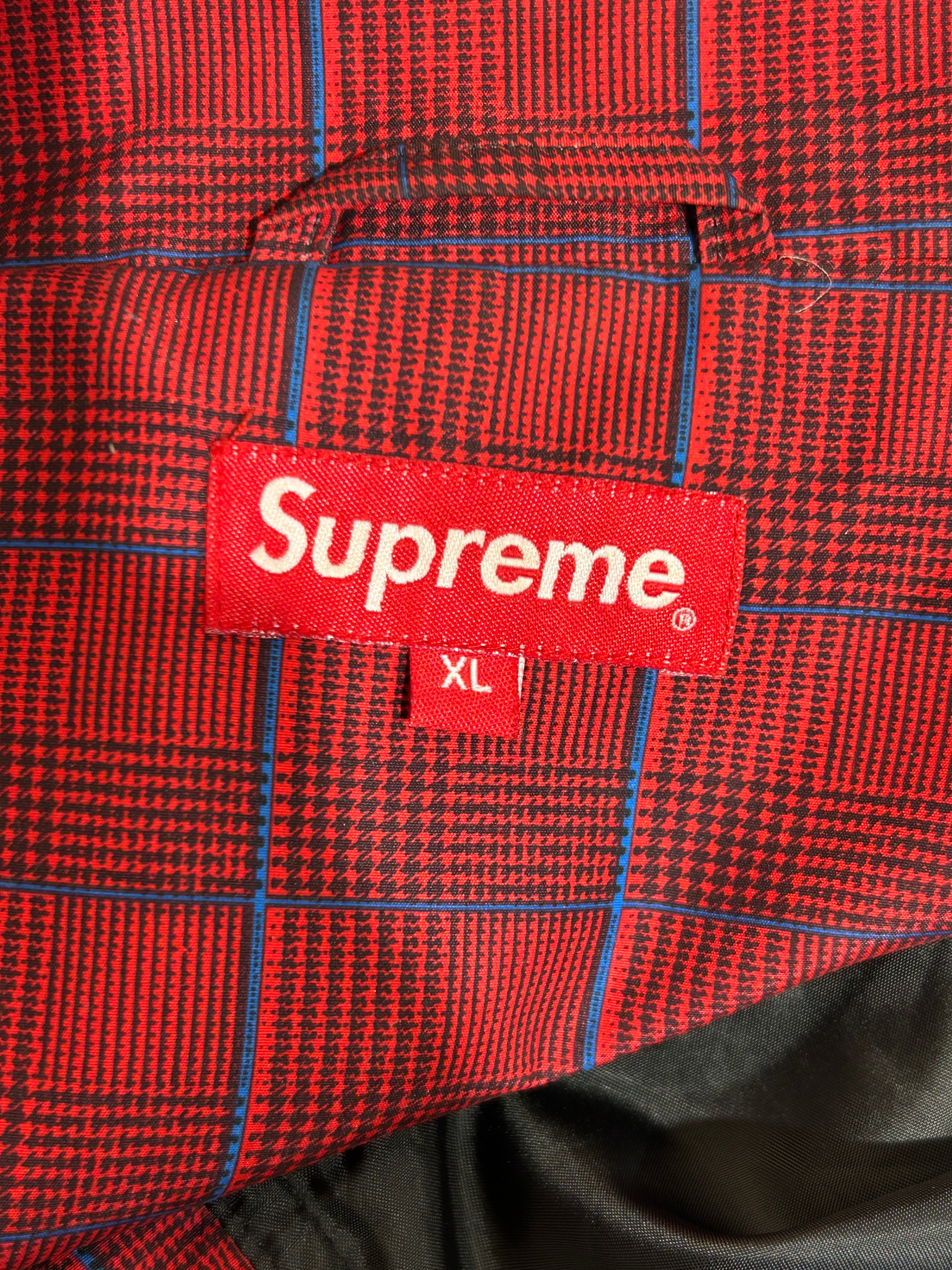 Supreme/Windbreaker/XL/Polyester/RED/Plaid/PLaid Quarter Zip Windbreaker view 3
