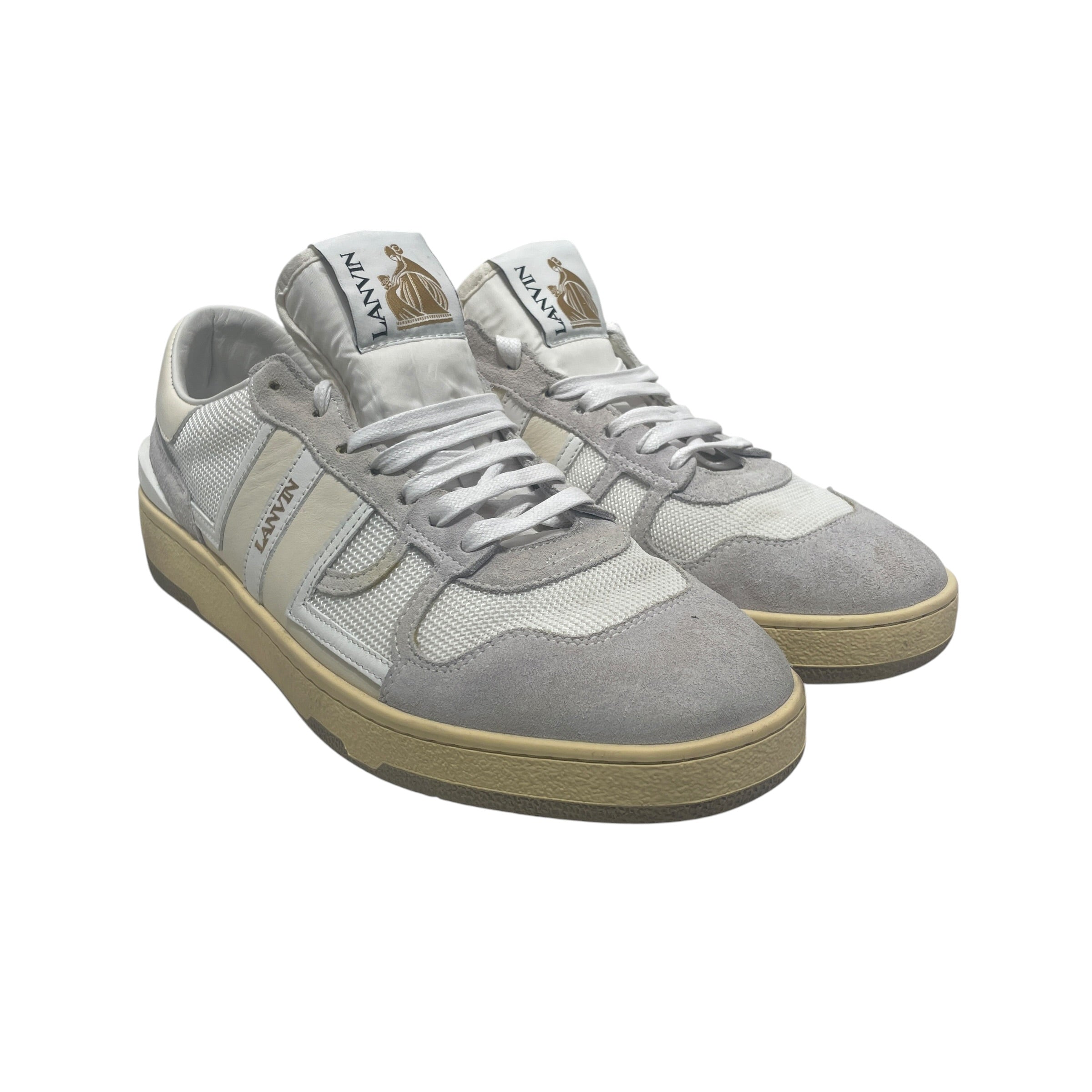 LANVIN/Low-Sneakers/EU 42/Acrylic/WHT/Lanbvin Cteam Stripe view 1