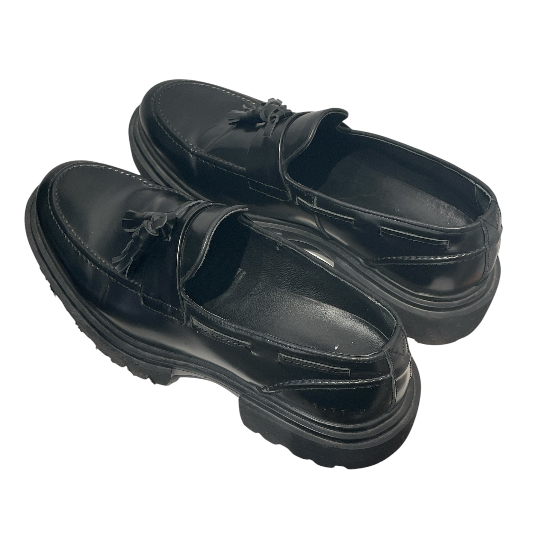 ALLSAINTS/Loafers/EU 44/Leather/BLK/Slip-on/TASSEL W TREAD SOLE view 2